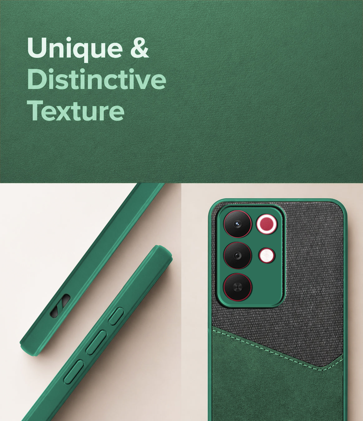 For Realme 15X Back Cover Case (Dual PU Leather Stitch | Professional Minimalist | Soft and Flexible)