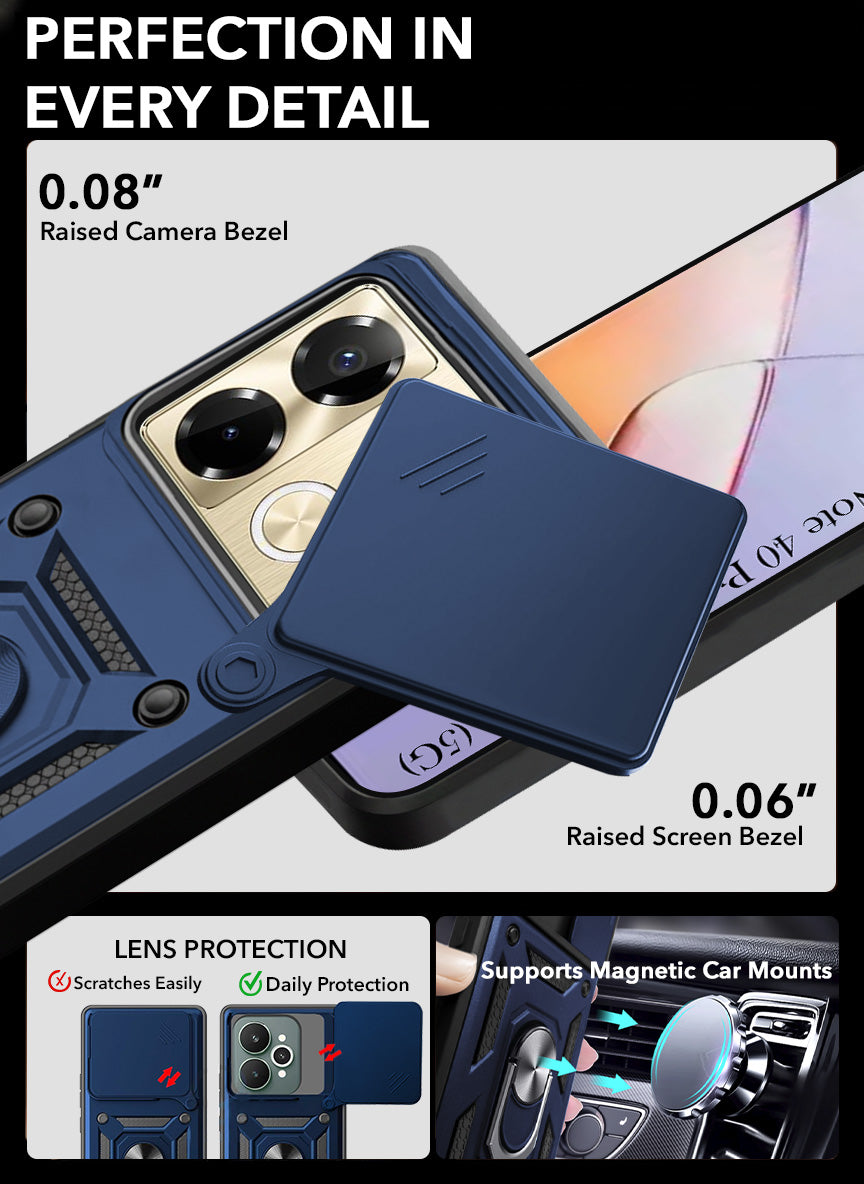 For Infinix Note 40 Pro 5G | Infinix Note 40 Pro Plus Back Case Cover (Hybrid Dual Armor Polycarbonate)