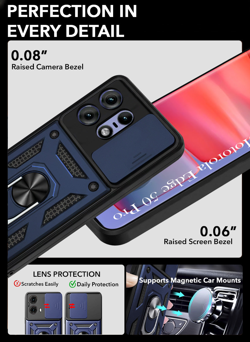 For Motorola Moto Edge 50 Pro Back Cover Case (Hybrid Dual Armor Polycarbonate)