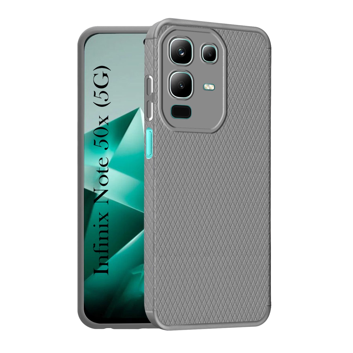 For Infinix Note 50x Back Cover Case  (Liquid Silicone | Side Grip | Camera Protection)