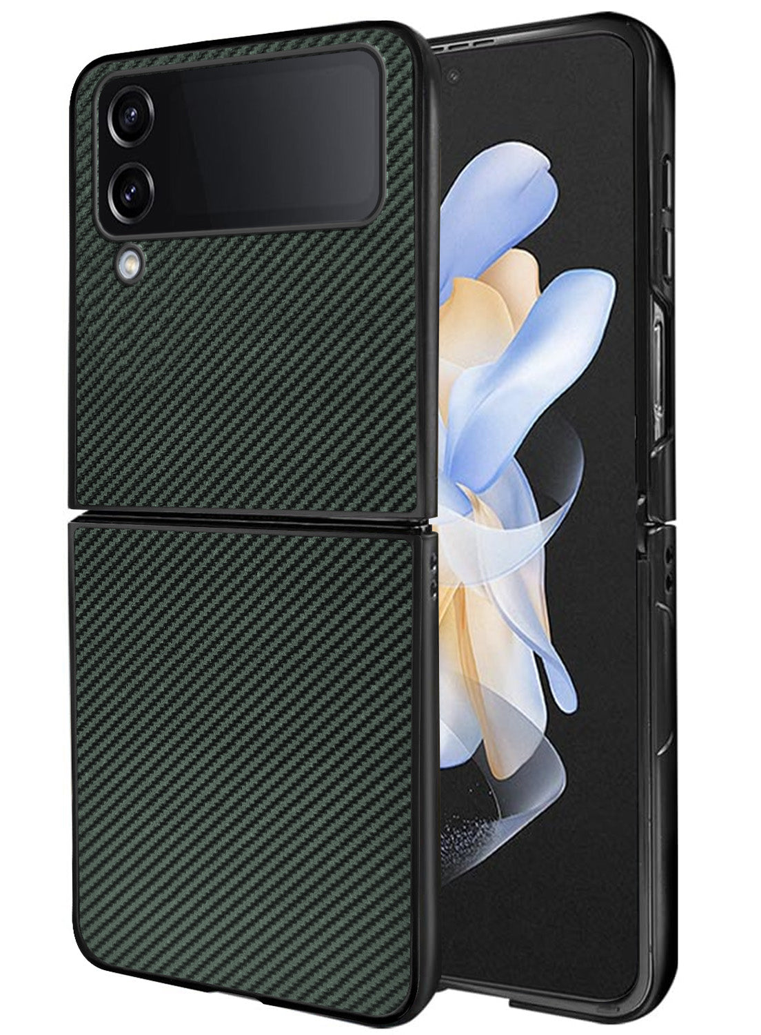 For Samsung Galaxy Z Flip 4 5G Back Flip Case Cover (Craft Printed Design | Hybrid Texture | Inside Microfiber Cloth)