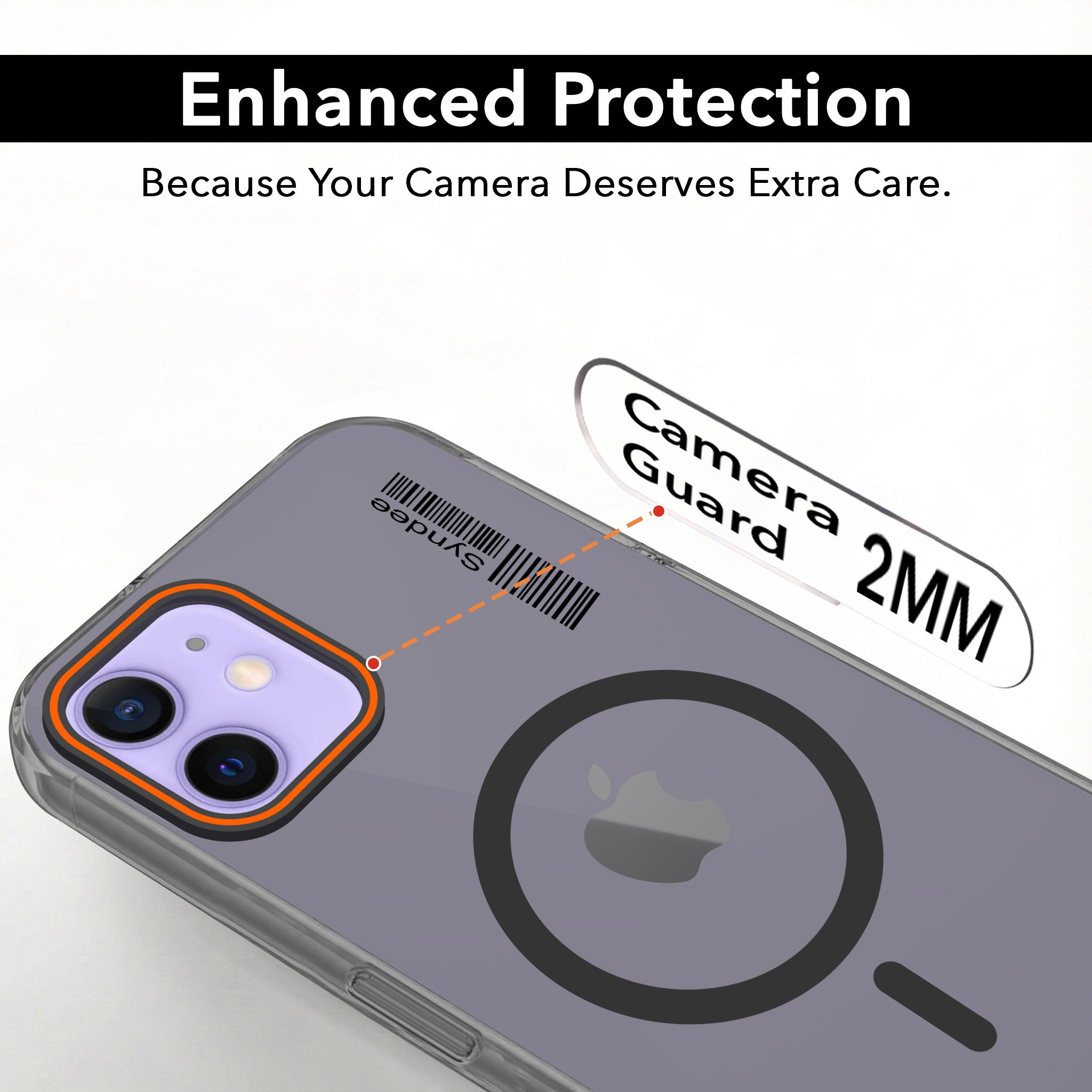 For Apple iPhone 12 Back Cover Case (Soft Touch | Camera Bump Protection | MagSafe Compatible | Matte Finish)