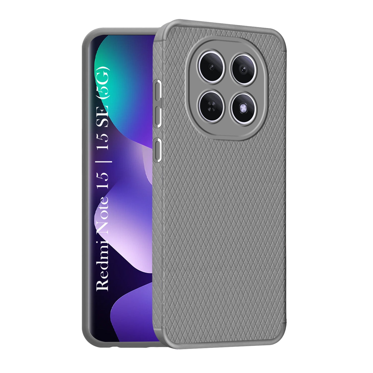 For Redmi note 15 | Redmi note 15 SE (5G) Back Cover Case Liquid Silicone (Camera Protection | Side Grip Texture | Soft and Flexible)