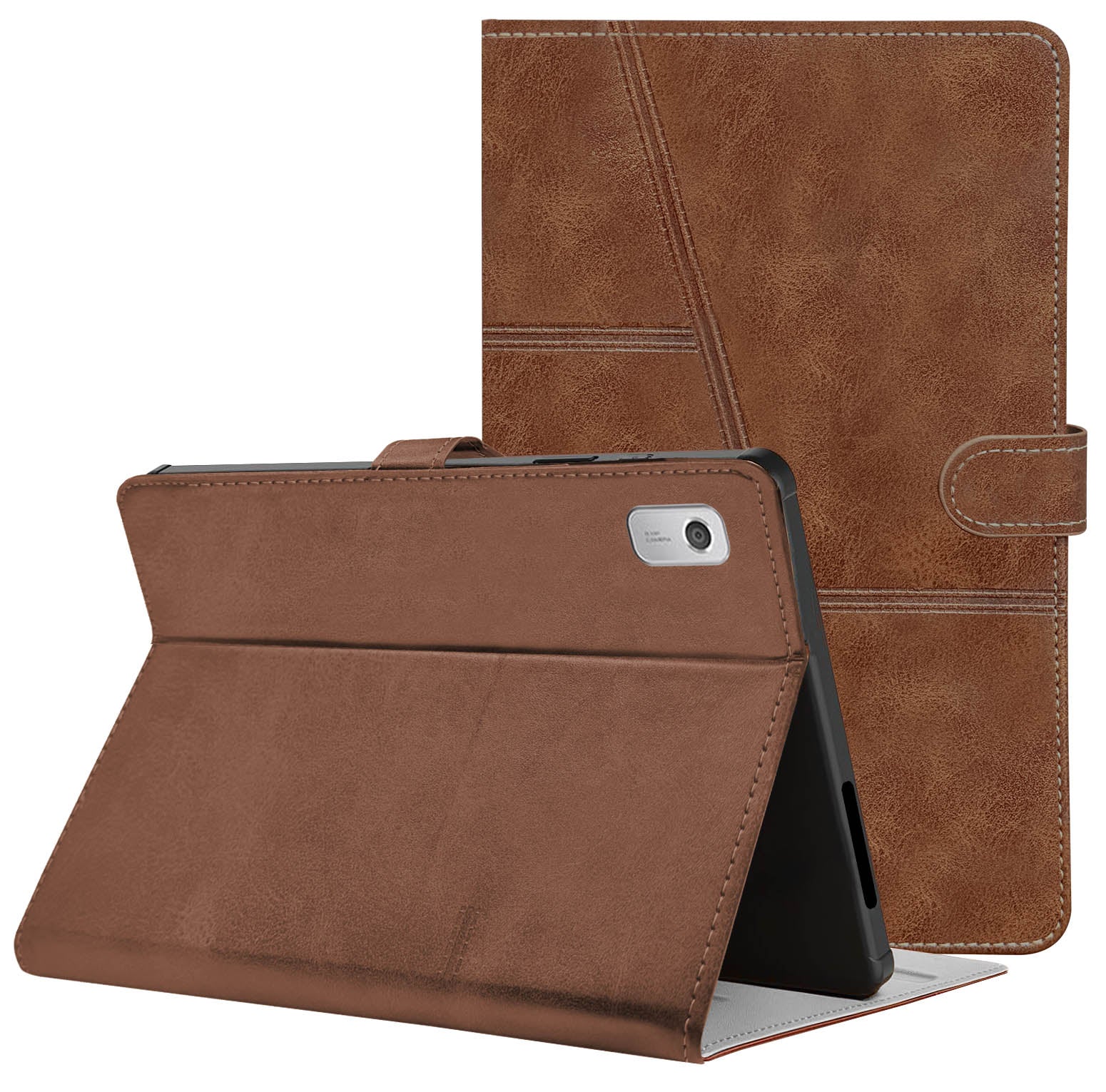 For Flip Cover Folio Case Lenovo Tab M9 (TB310FU) 9 Inch (PU Leather | Multi-Angle Smart Stand | Card Storage Slots | Silicone Back Pouch)