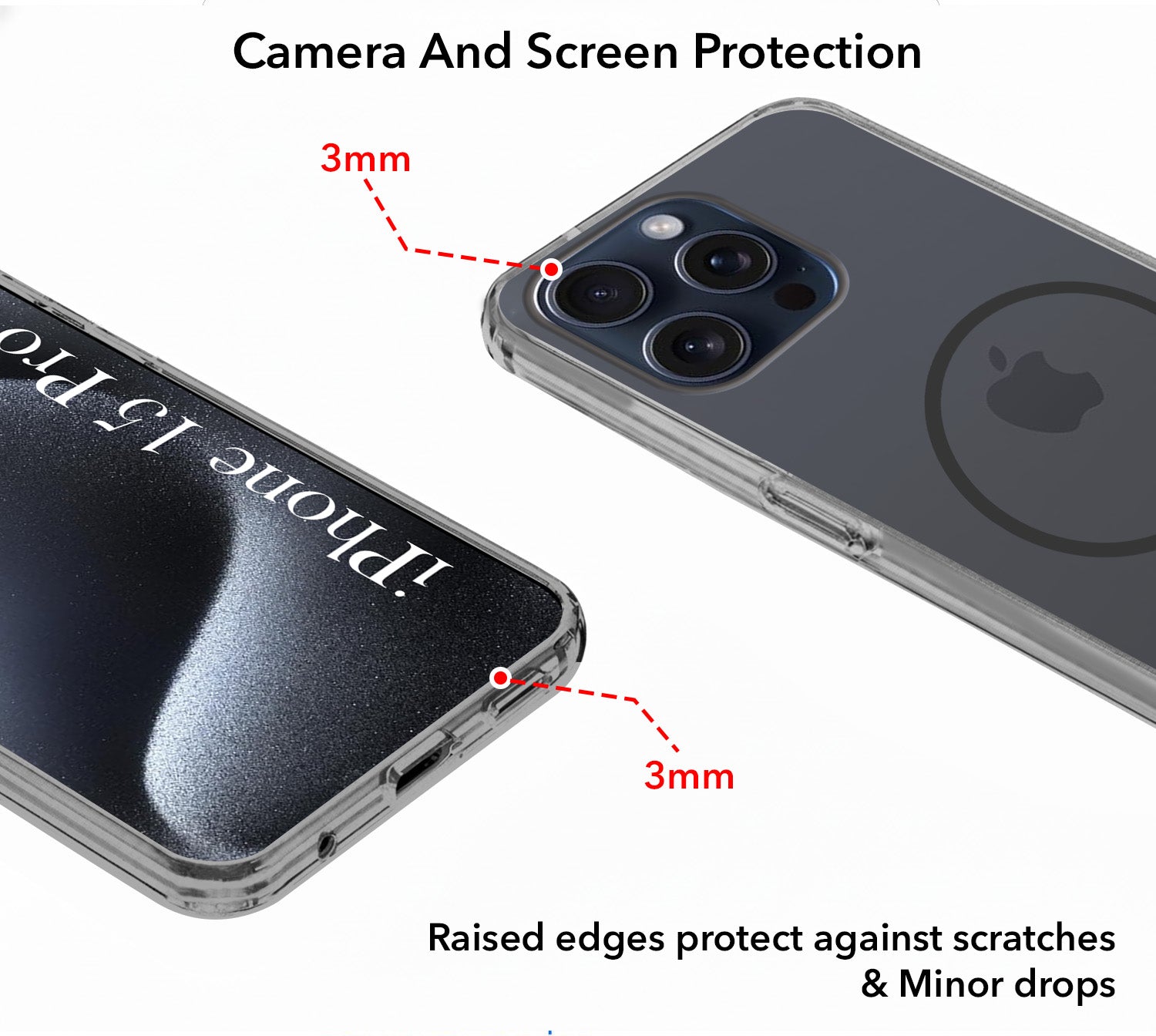 For Apple iPhone 15 Pro Max Back Cover Case Silicone (Slim Paper Thin | Camera Protection Bump | Minimalist Professional | Soft Flexible)