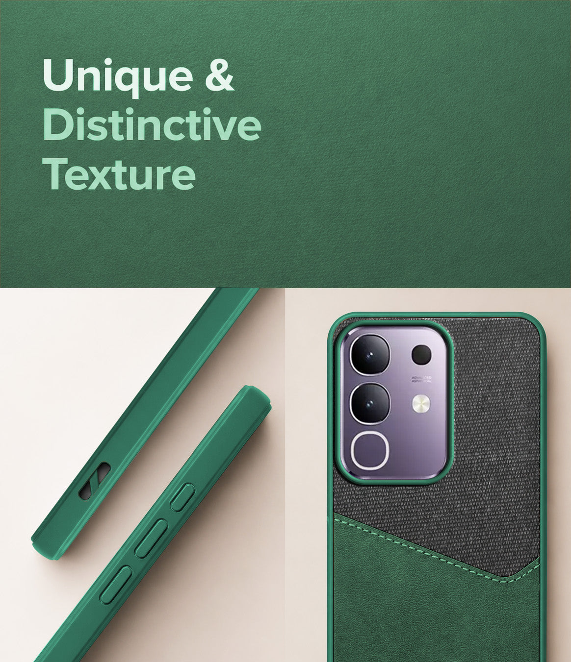 For Vivo T4x | Vivo Y31 Pro Back Cover Case(Dual PU Leather Stitch | Professional Minimalist | Soft and Flexible)
