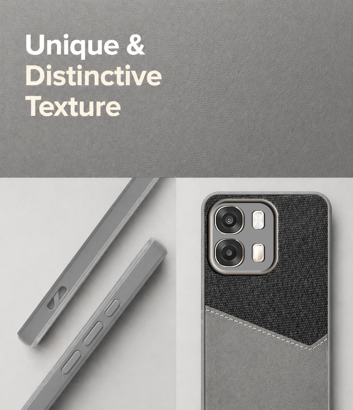 For Oppo A6 Pro Back Cover Case (Dual PU Leather Stitch | Professional Minimalist | Soft and Flexible)