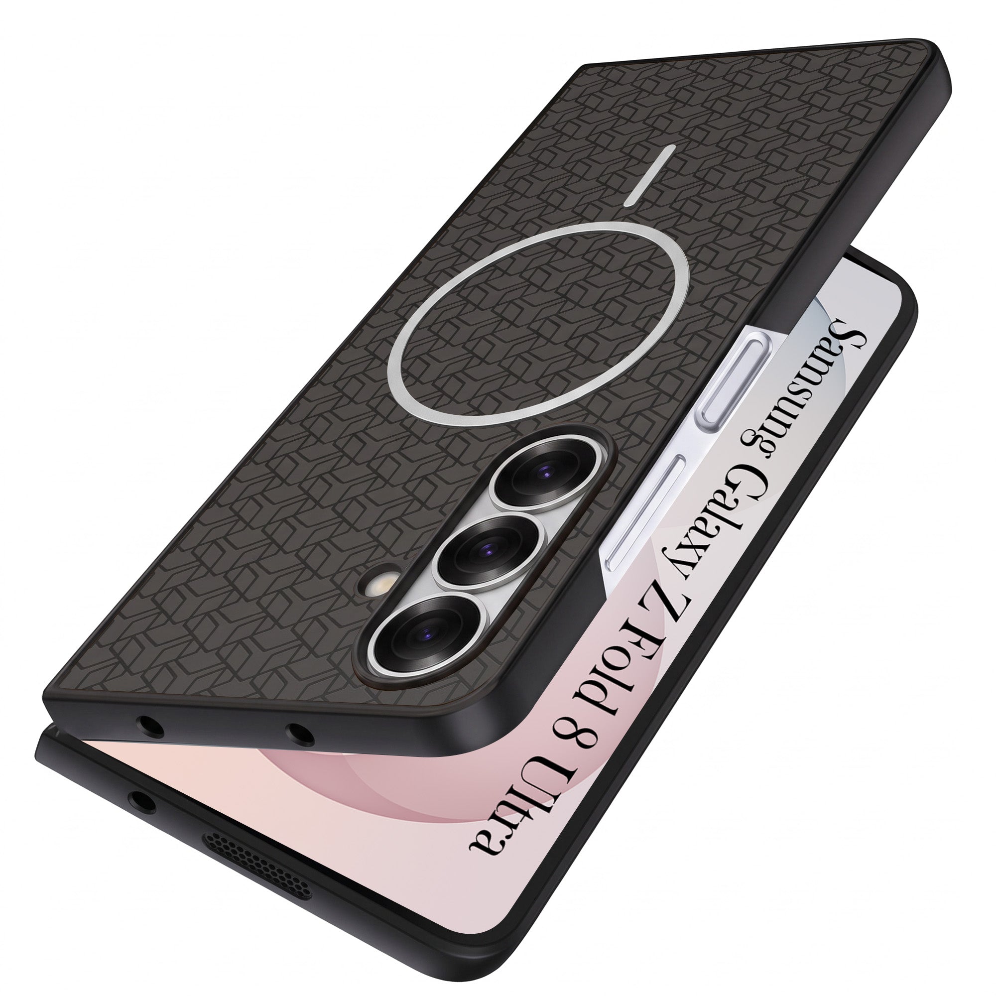 For Samsung Galaxy Z Fold 8 Ultra Back Cover Case Leather Finish (MagSafe Wireless Charging Compatible | Inside Microfiber Cloth)