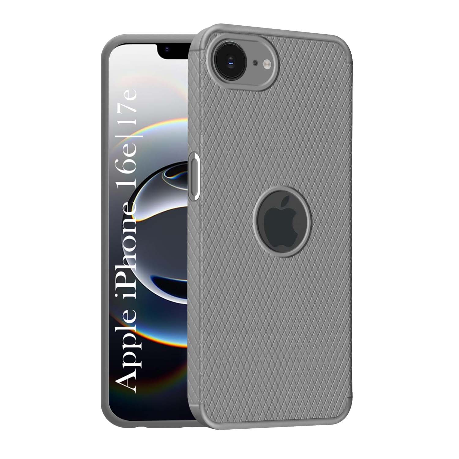 For iPhone 16e | iPhone 17e Back Cover Case (Liquid Silicone | Side Grip | Camera Protection)