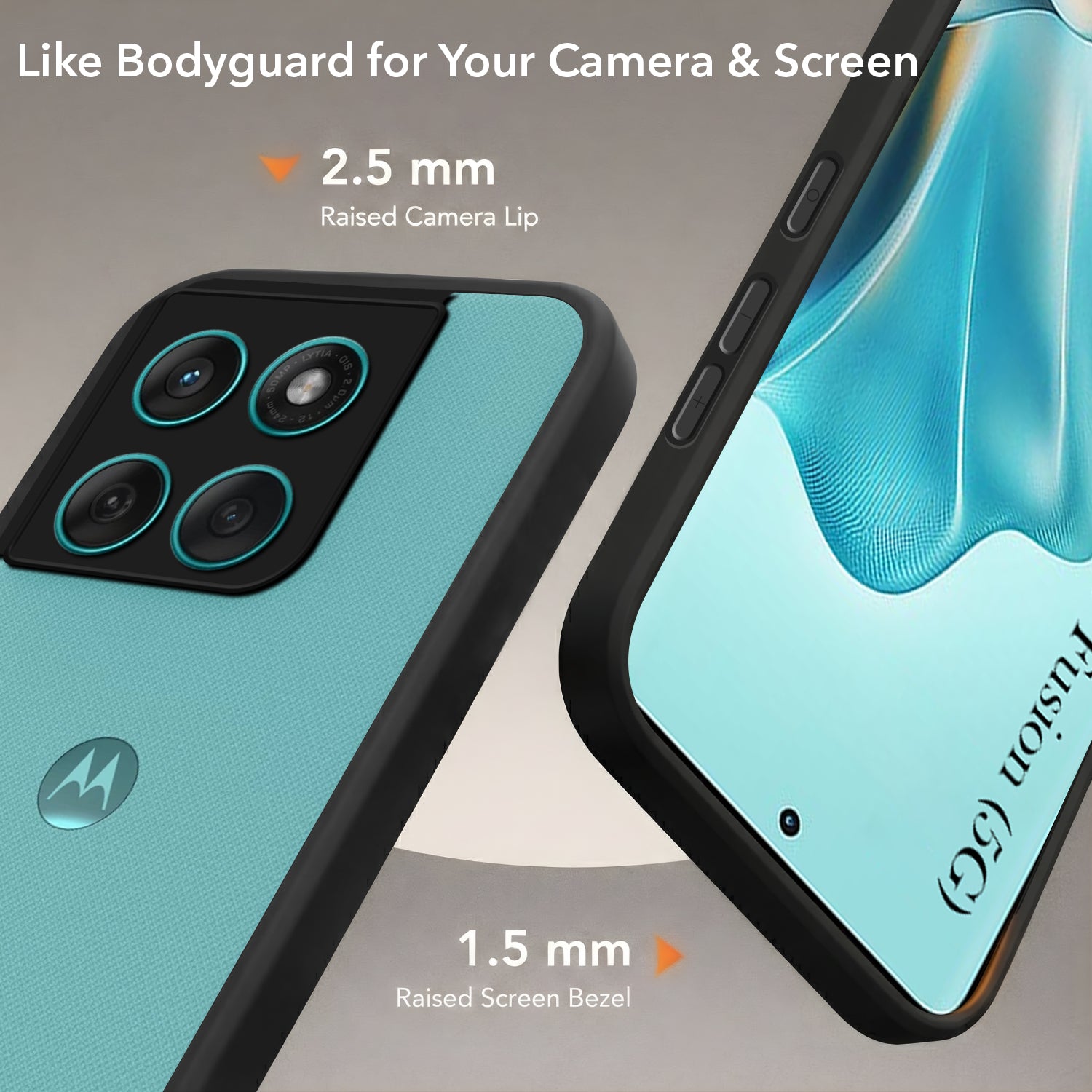 For Motorola Moto Edge 60 Fusion Back Cover Case (Built-in Stand | LiFetime Anti Yellow | Kickstand ShockprooF | Camera Protection | MagSaFe Compatible)