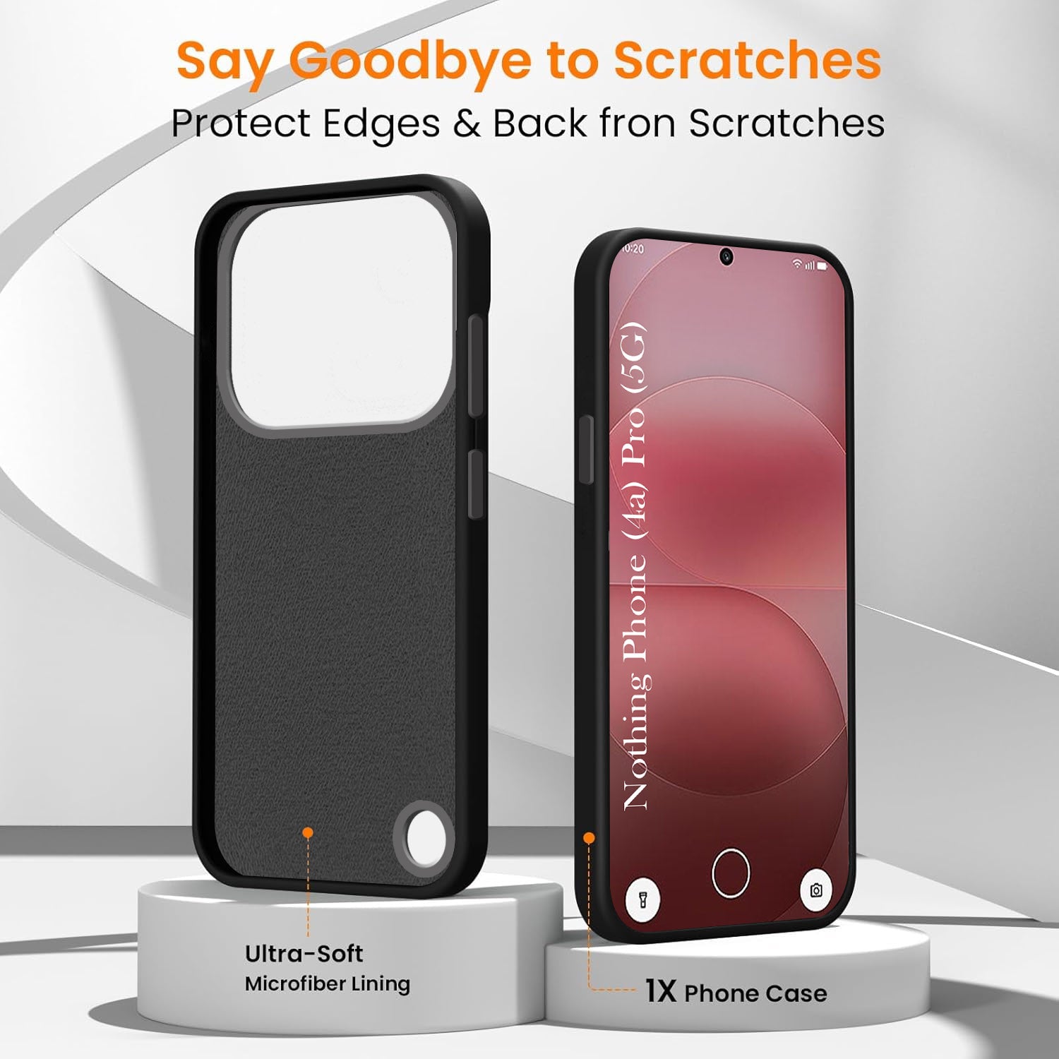 For Nothing Phone 4A Pro 5G Back Cover Case Rubberised (Textured Grip Design | Micro-Fiber Cloth Inside | Slim and Light Weight | Soft Touch and Feel)