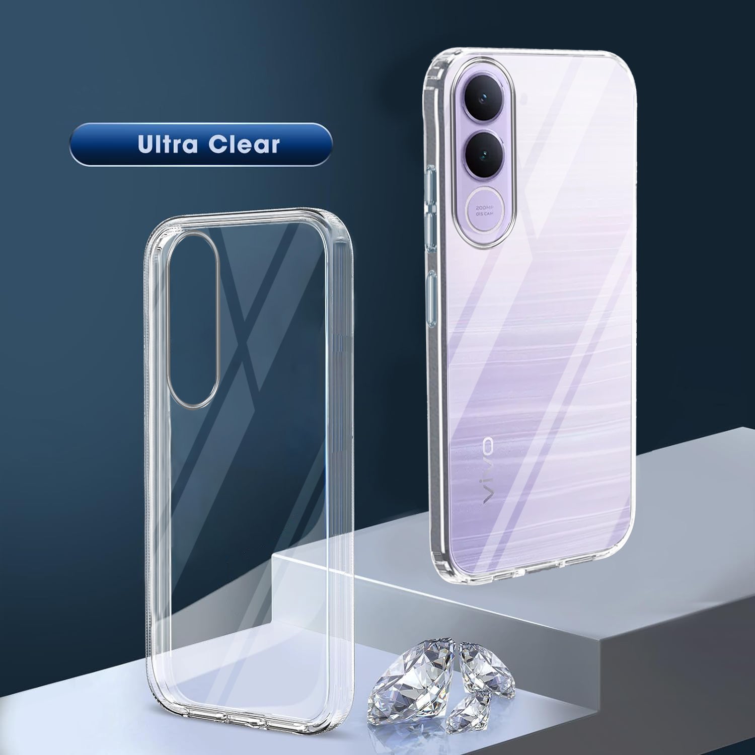 For Vivo V70 FE 5G Back Cover Case Silicone (Clear Shockproof Case with Camera Protection | Soft and Flexible | Transparent)