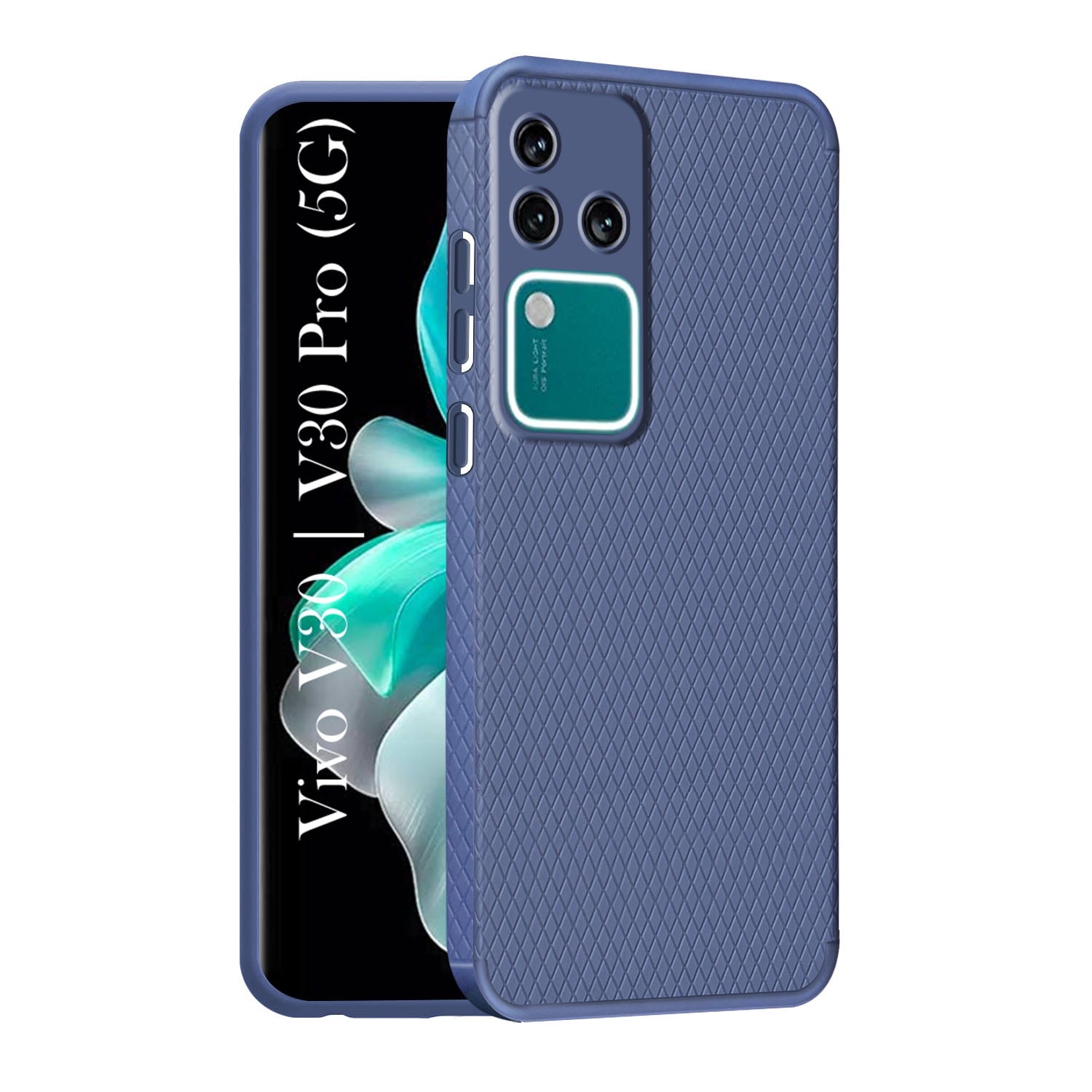 For Vivo V30 | Vivo V30 Pro 5G  Back Cover Case (Liquid Silicone | Side Grip | Camera Protection)