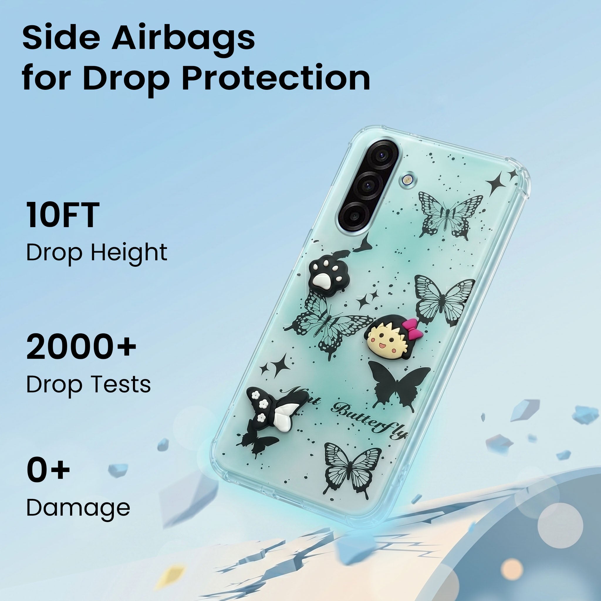 For Samsung Galaxy A17 | Samsung F17 | Samsung M17 5G Back Cover Case (3D Cute Cartoons | Hard Back Side Soft | Matte Premium Finish | HD Printing)