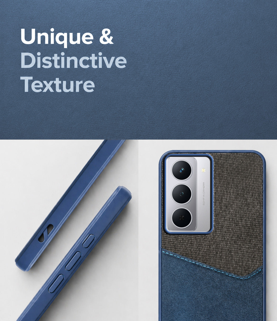 For Realme P3x Back Cover Case (Dual PU Leather Stitch | Professional Minimalist | Soft and Flexible)