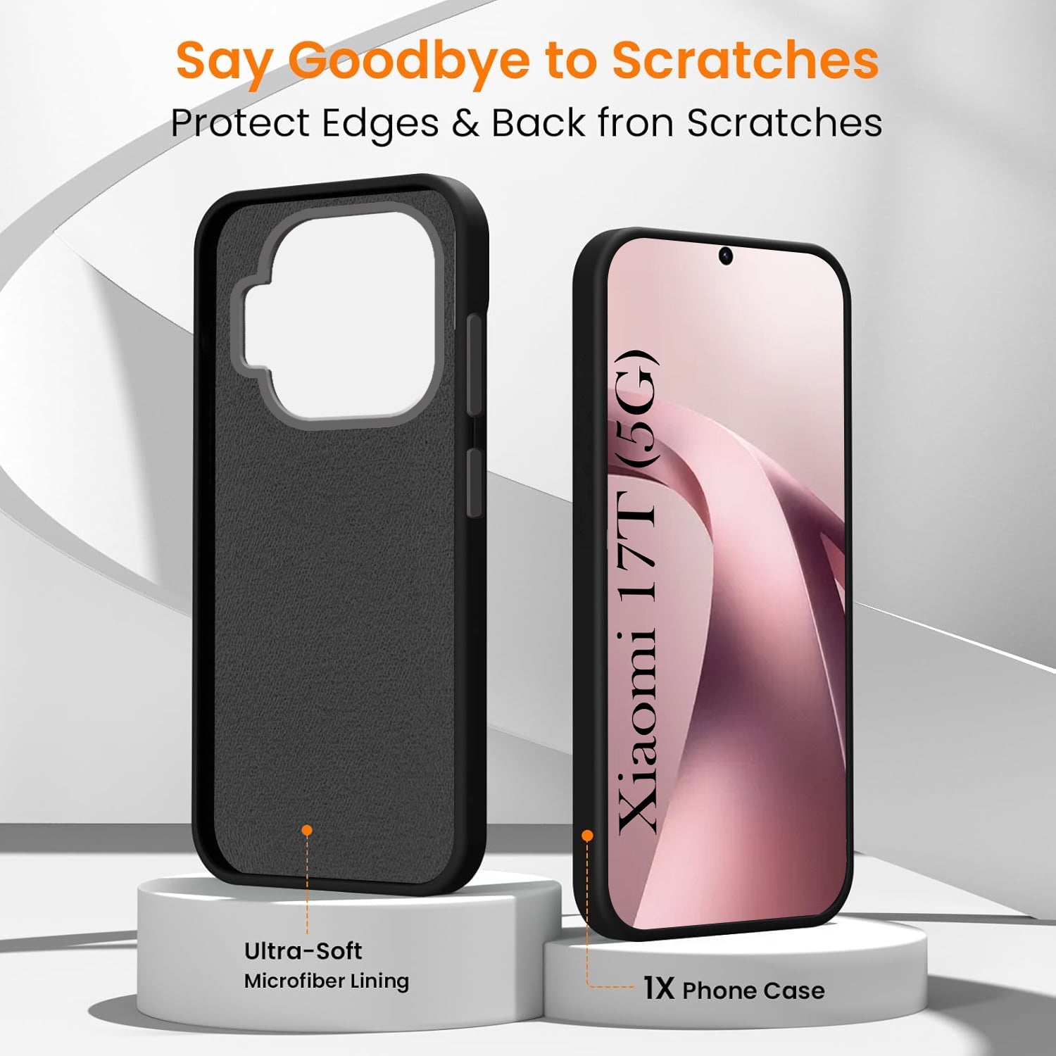For XIAOMI 17T Back Cover Case Rubberised (Textured Grip Design| Micro-Fiber Cloth Inside | Slim and Light Weight | Soft Touch and Feel)