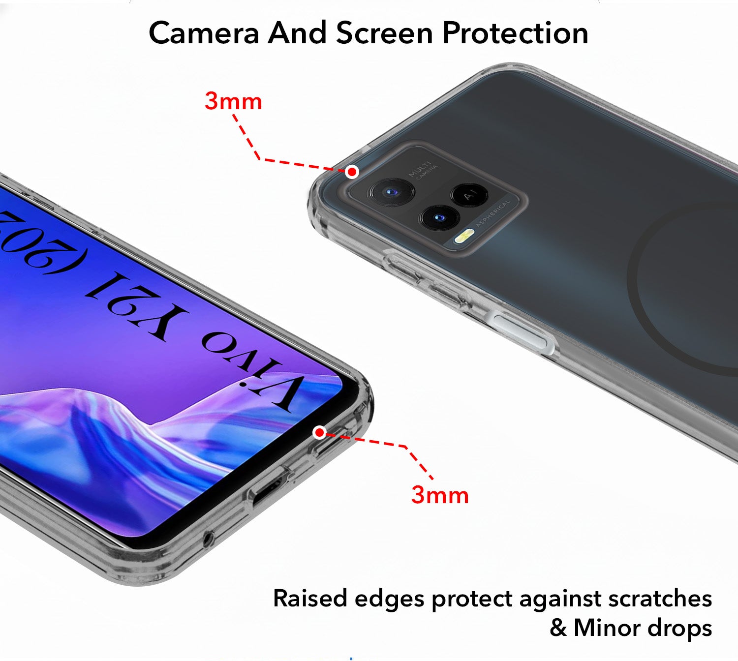 For Vivo Y21 2021 Back Cover Case Silicone (Slim Paper Thin | Camera Protection Bump | Minimalist Professional | Soft Flexible)