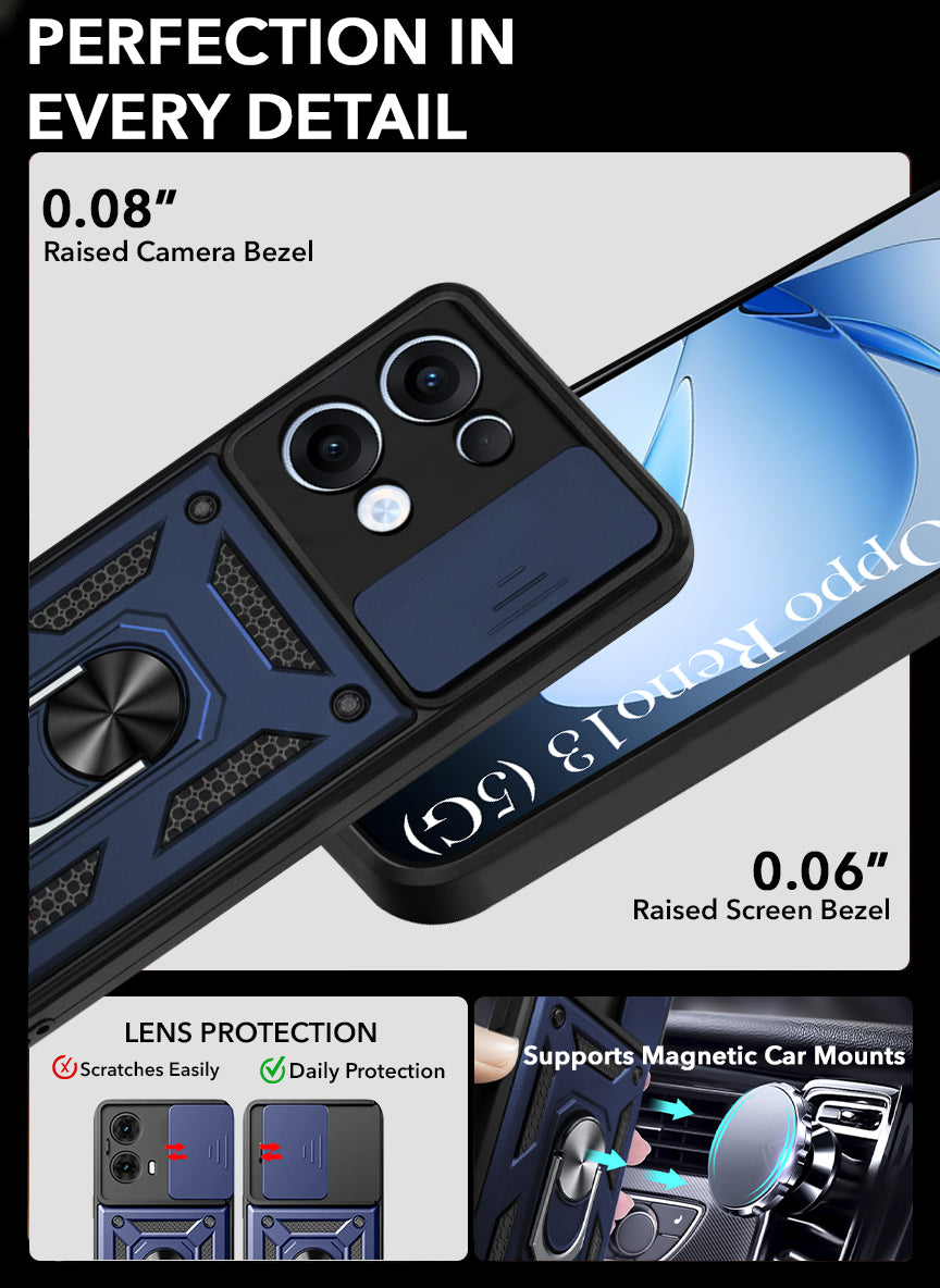 For Oppo Reno13 | Oppo Reno 13 Back Cover Case (Hybrid Dual Armor Polycarbonate)