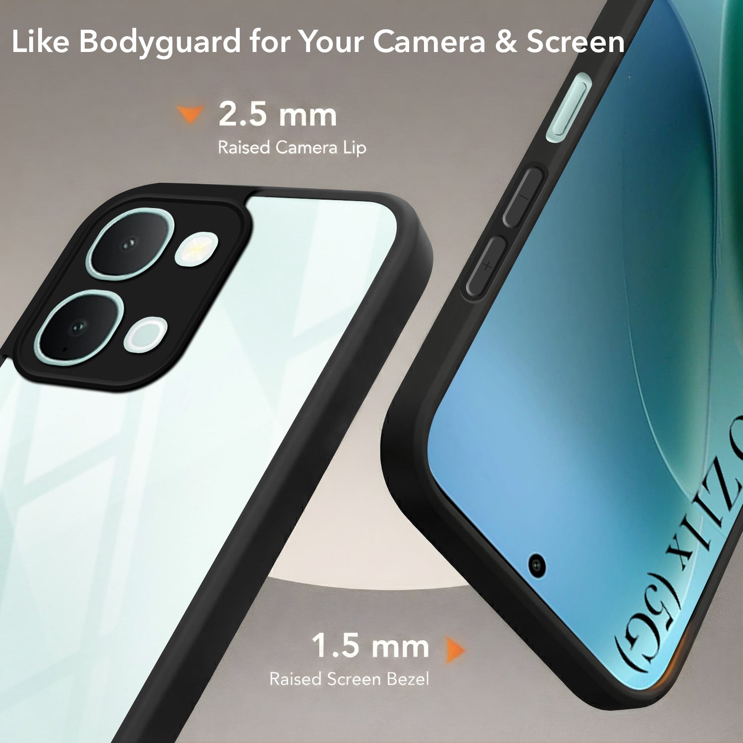 For Vivo iQOO Z11x 5G Back Cover Case (Built-in Stand | Lifetime Anti Yellow | Kickstand Shockproof | Camera Protection | MagSafe Compatible)