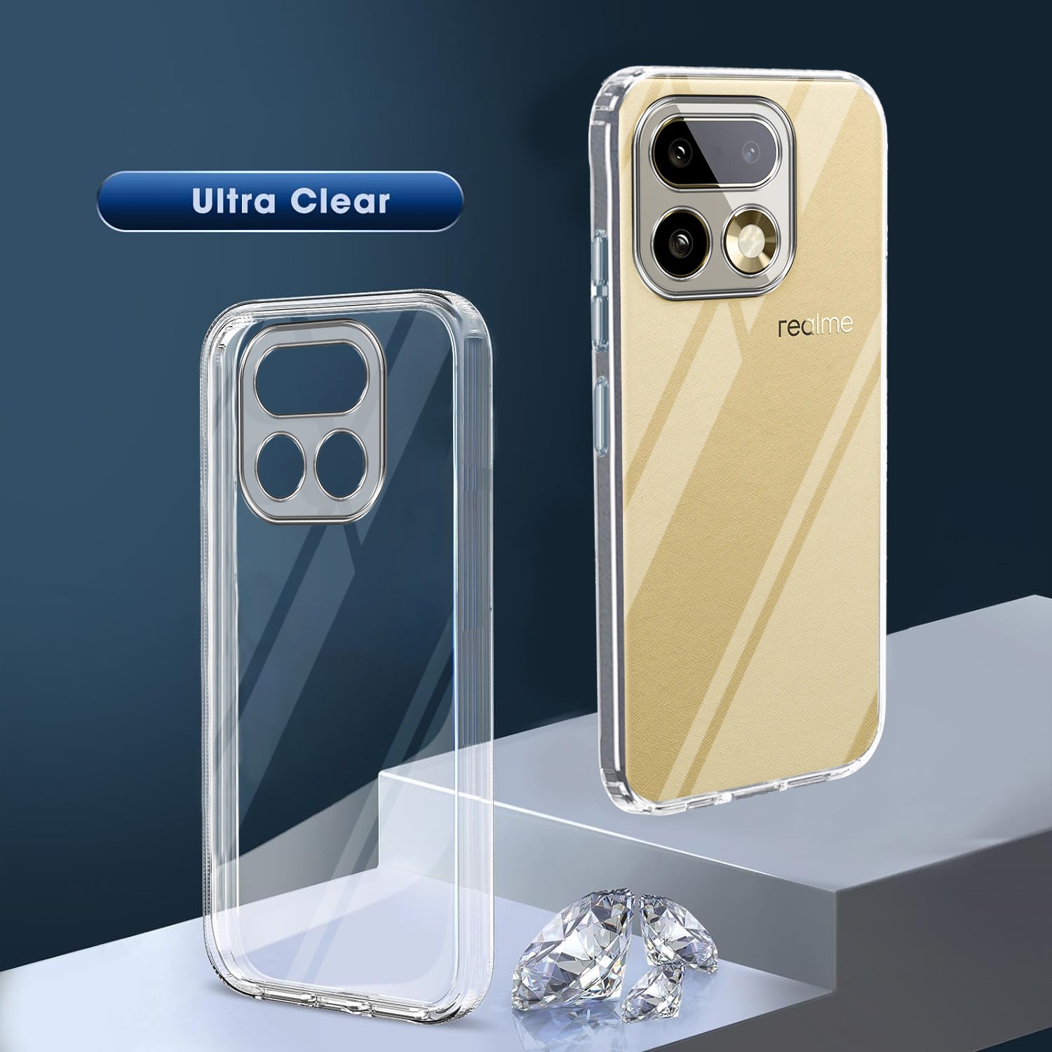 For Realme 16 Pro Plus 5G Back Cover Case Silicone (Clear Shockproof Case with Camera Protection | Soft and Flexible | Transparent)