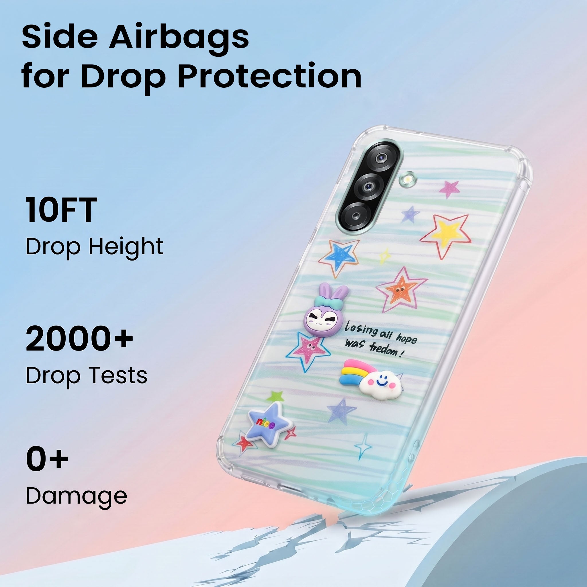 For Samsung Galaxy A26 5G Back Cover Case (3D Cute Cartoons | Hard Back Side Soft | Matte Premium Finish | HD Printing)