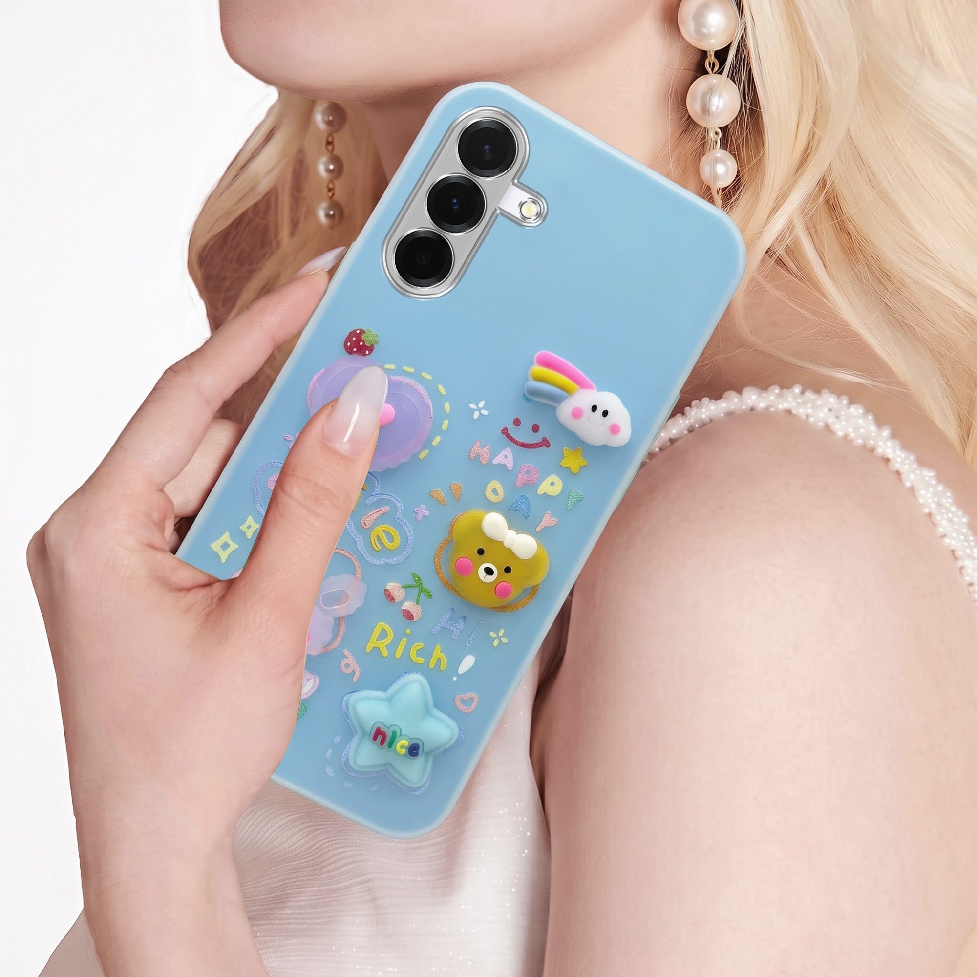For Samsung Galaxy A36 5G Back Cover Case (3D Cute Cartoons | Hard Back Side Soft | Matte Premium Finish | HD Printing)