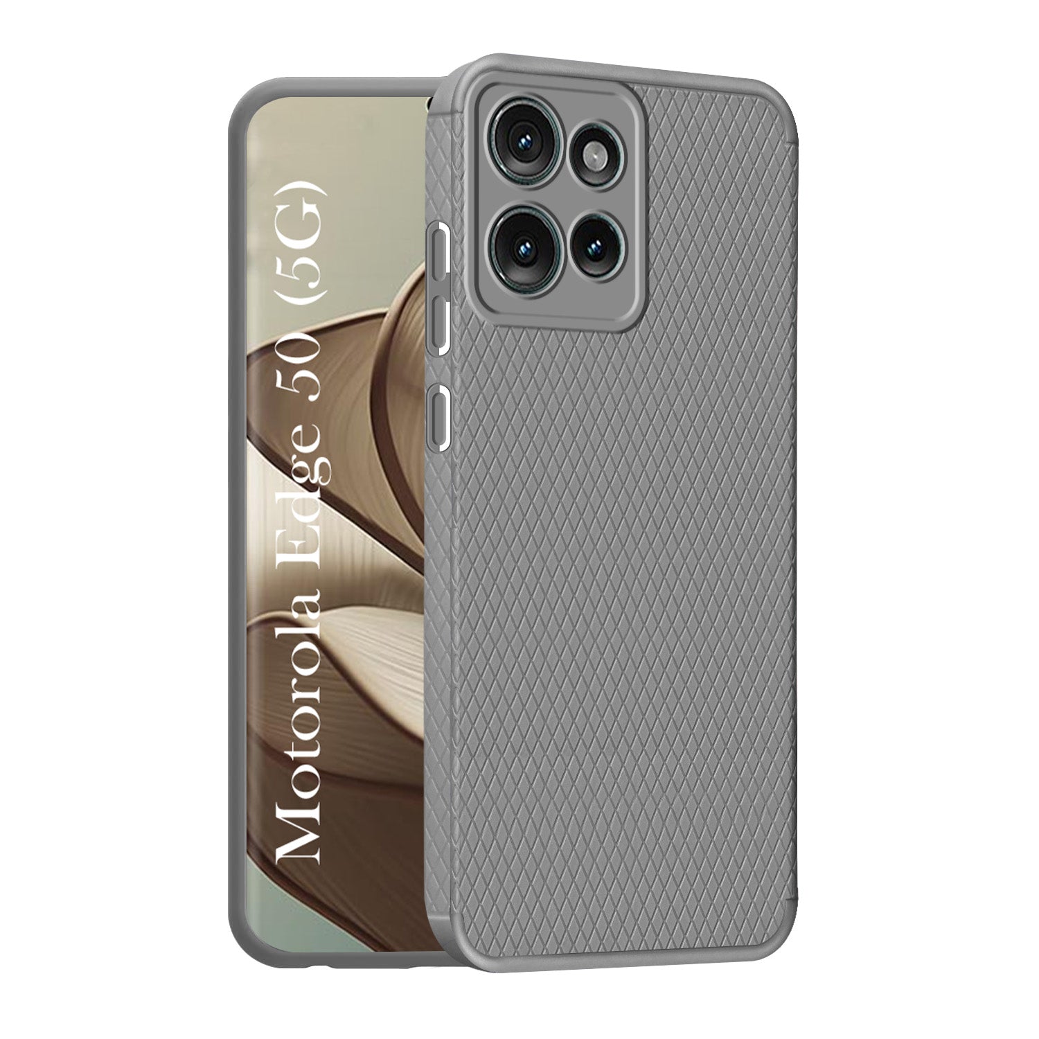 For Motorola Moto Edge 50 5G Back Cover Case (Liquid Silicone | Side Grip | Camera Protection)