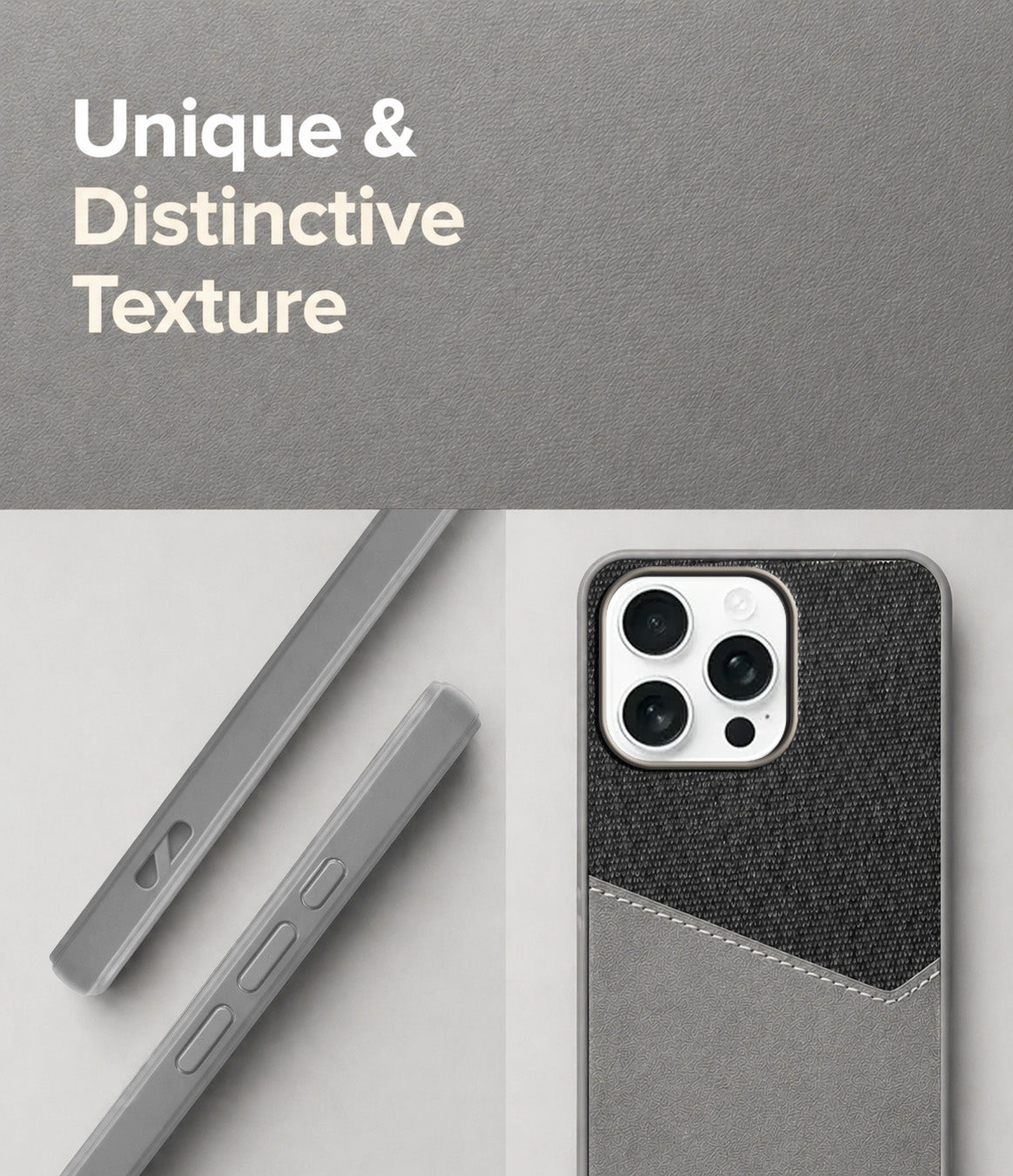 For Apple iPhone 16 Pro Max Back Cover Case (Dual PU Leather Stitch | Professional Minimalist | Soft and Flexible)