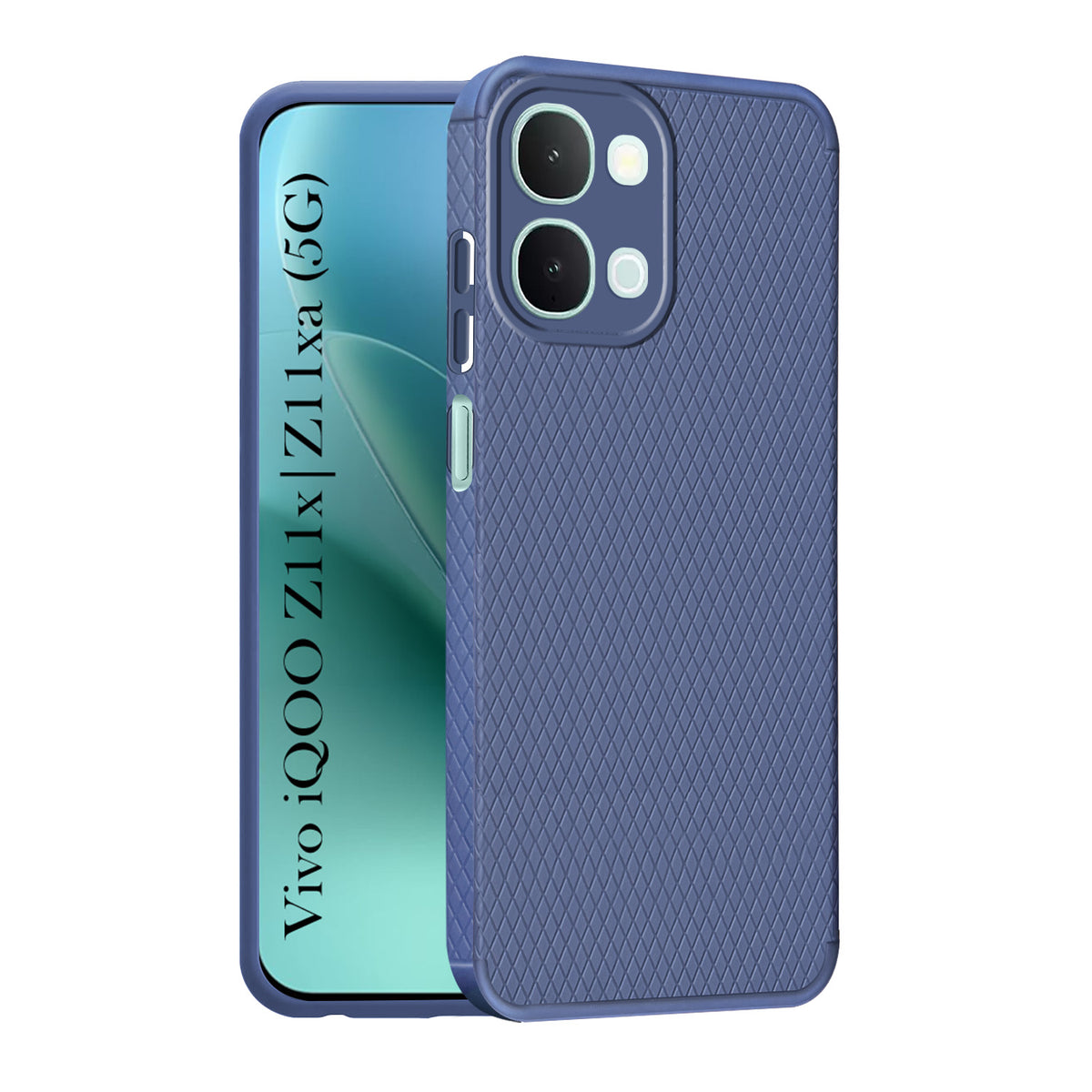 For iQOO Z11x | iQOO Z11xa Back Cover Case Liquid Silicone (Camera Protection | Side Grip Texture | Soft and Flexible)