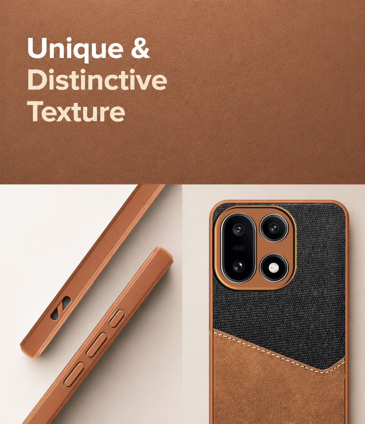 For OnePlus 15 5G Back Cover Case (Dual PU Leather Stitch | Professional Minimalist | Soft and Flexible)