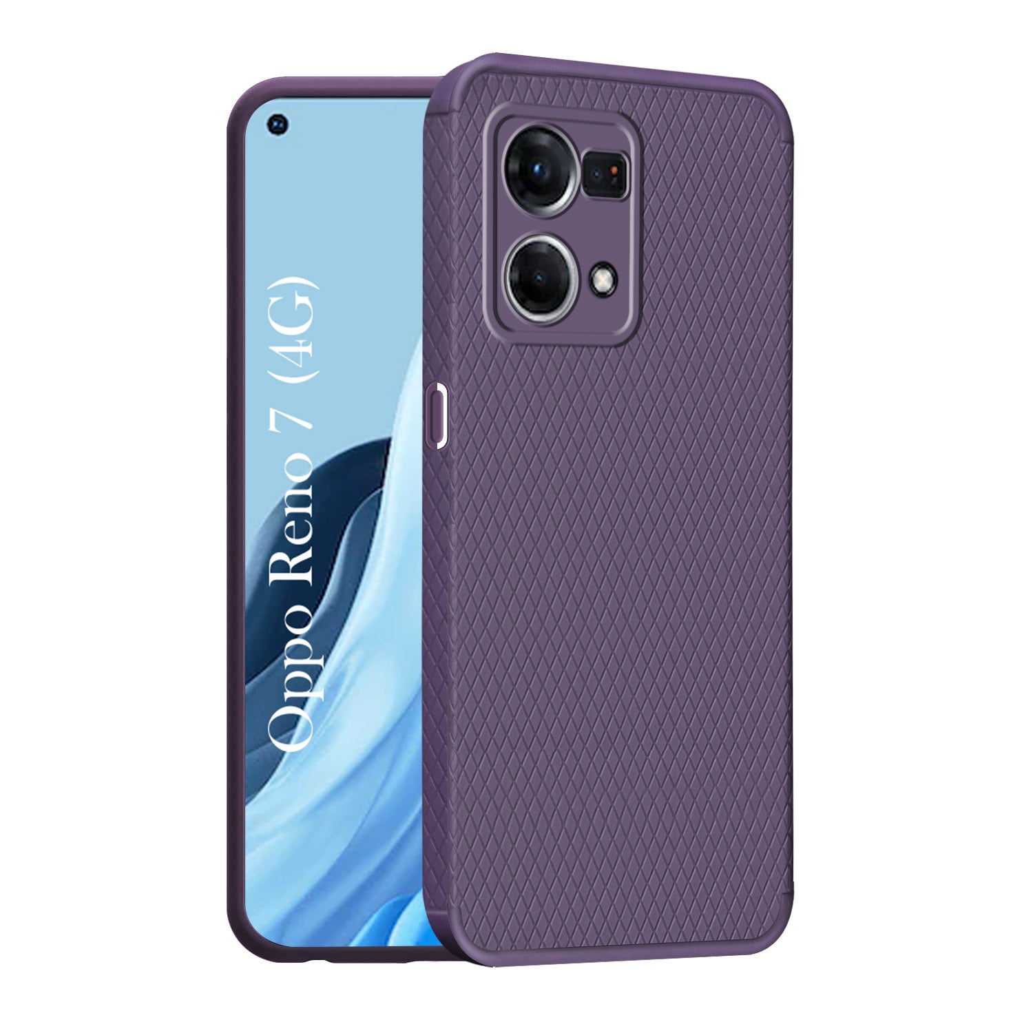 For Oppo Reno7 | Reno 7 4G Back Cover Case (Liquid Silicone | Side Grip | Camera Protection)