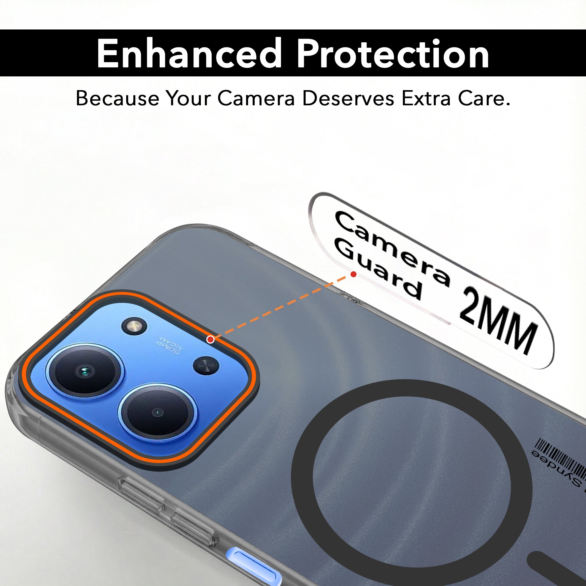 For Redmi 15C Back Cover Case (Soft Touch | Camera Bump Protection | MagSafe Compatible | Matte Finish)