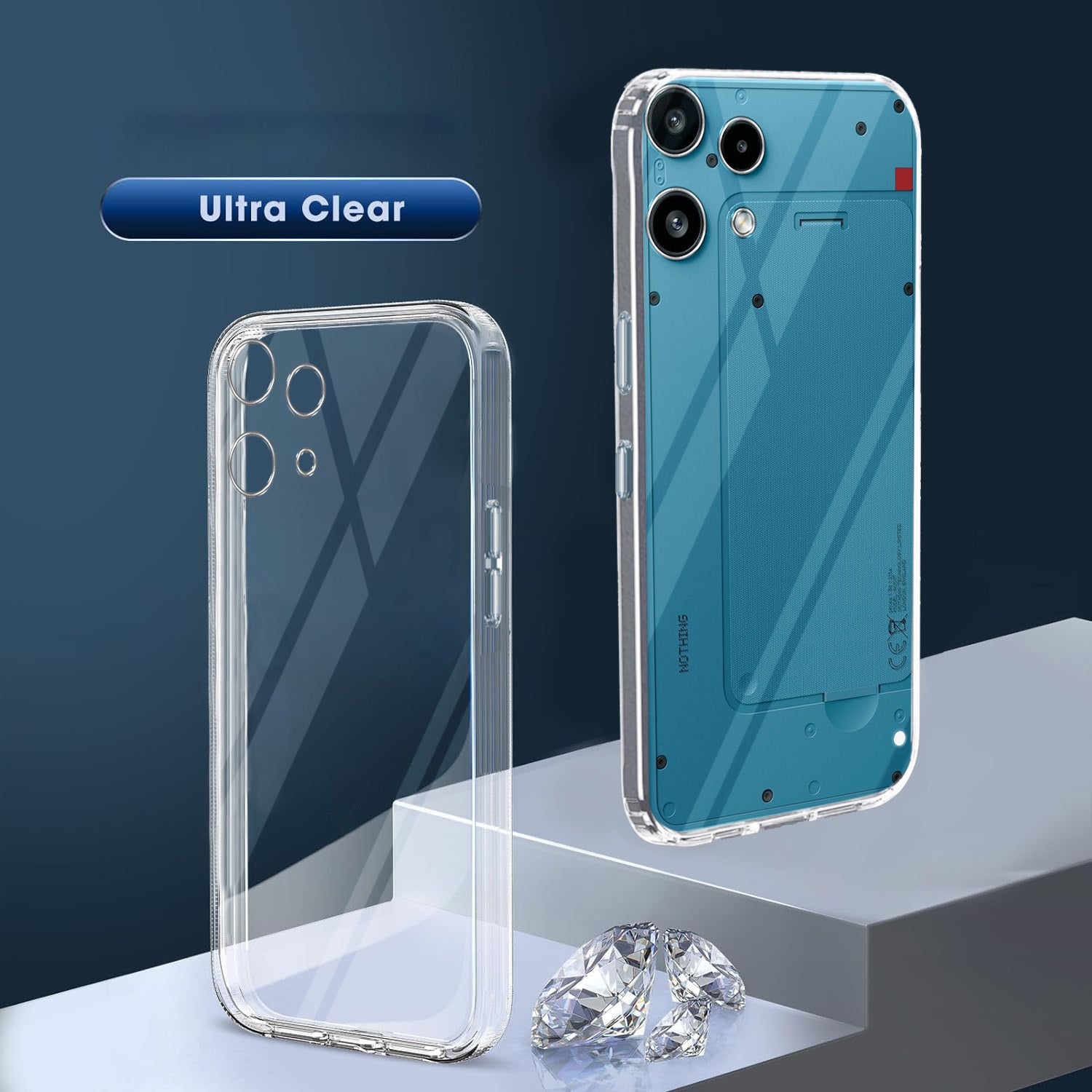 For Nothing Phone 3A Lite Silicone Back Cover Case (Clear Shockproof Case with Camera Protection | Soft and Flexible | Transparent)
