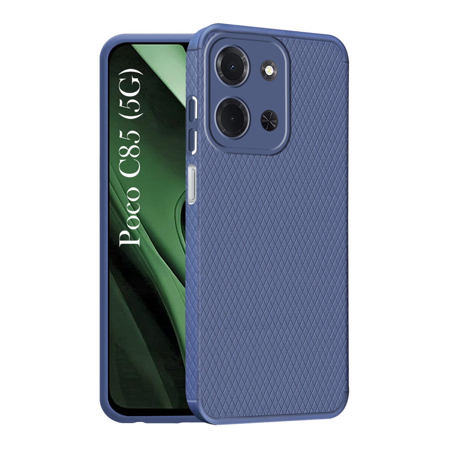 For Poco C85 5G Back Cover Case Liquid Silicone (Camera Protection | Side Grip Texture | Soft and Flexible)