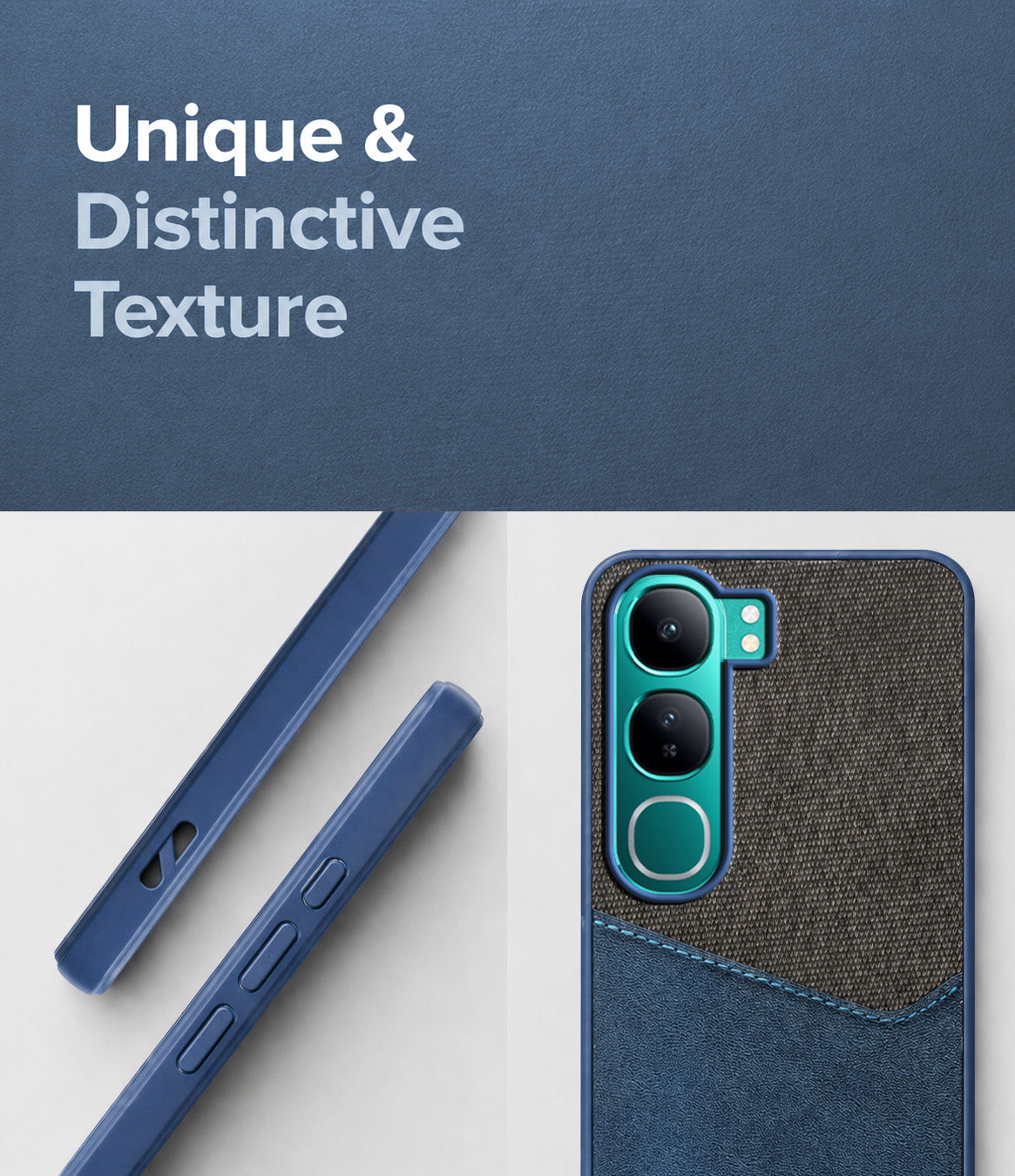 For Vivo Y300 Back Cover Case (Dual PU Leather Stitch | Professional Minimalist | Soft and Flexible)