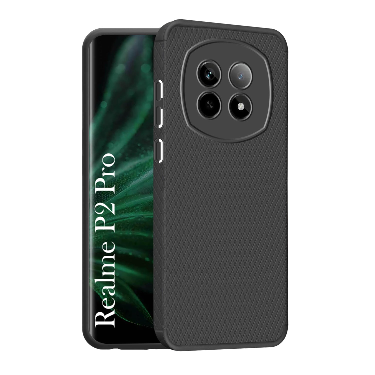 For Realme P2 Pro Back Cover Case (Liquid Silicone | Side Grip | Camera Protection)