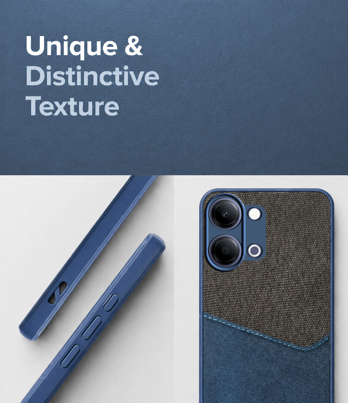 For Vivo Y05 4G Back Cover Case (Dual PU Leather Stitch | Professional Minimalist | Soft and Flexible)