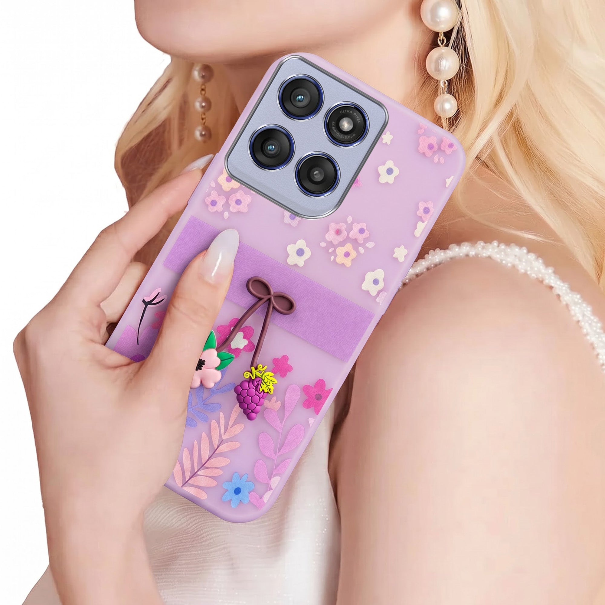 For Motorola Moto Edge 60 Stylus Back Cover Case (3D Cute Cartoons | Hard Back Side Soft | Matte Premium Finish | HD Printing)