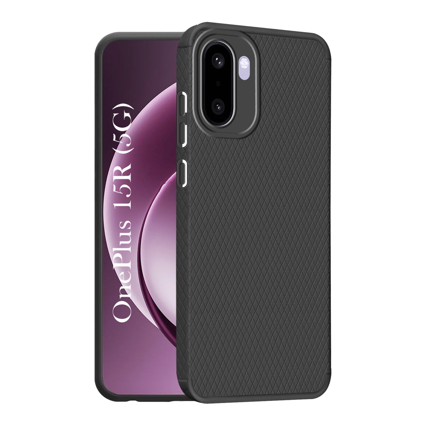 For OnePlus 15R Back Cover Case Liquid Silicone (Camera Protection | Side Grip Texture | Soft and Flexible)