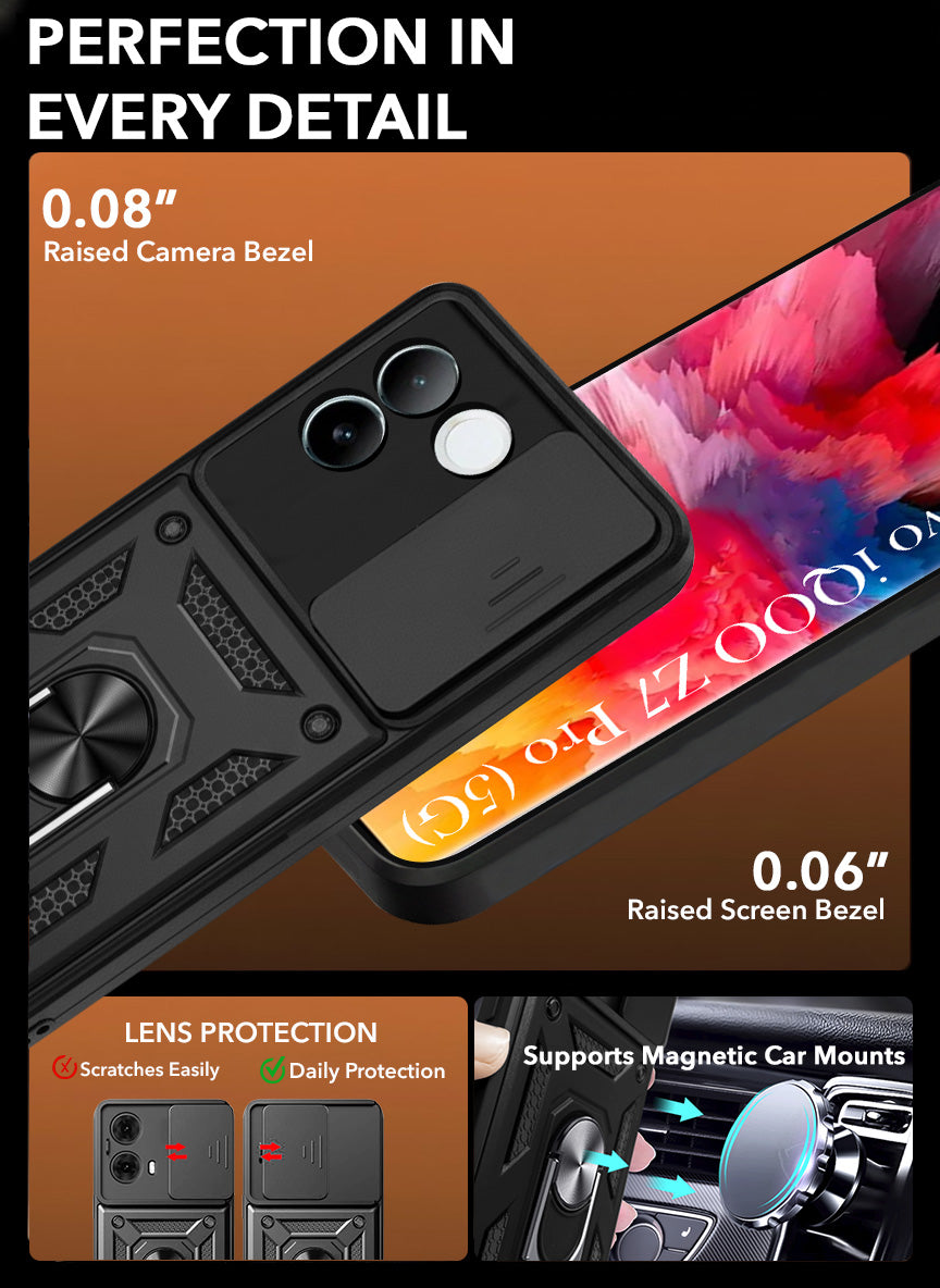 For Vivo iQOO Z7 Pro Back Cover Case (Hybrid Dual Armor Polycarbonate)