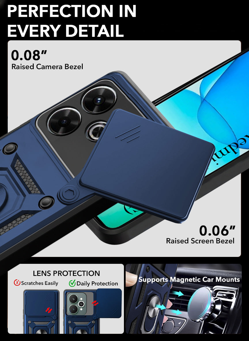 For Xiaomi Mi Redmi 13 4G | 5G Back Cover Case (Hybrid Dual Armor Polycarbonate)