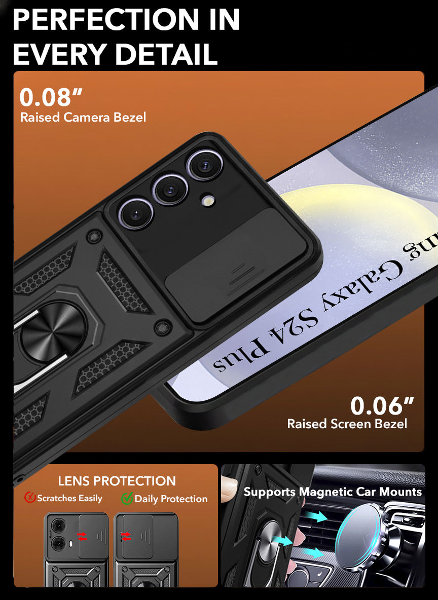 For Samsung Galaxy S24 Plus Back Cover Case (Hybrid Dual Armor Polycarbonate)