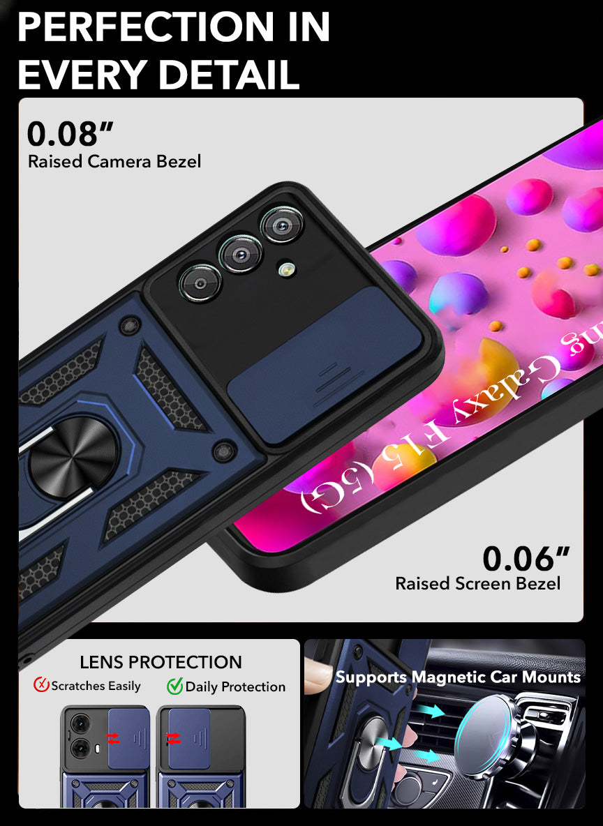 For Samsung Galaxy F15 5G Back Cover Case(Hybrid Dual Armor Polycarbonate)