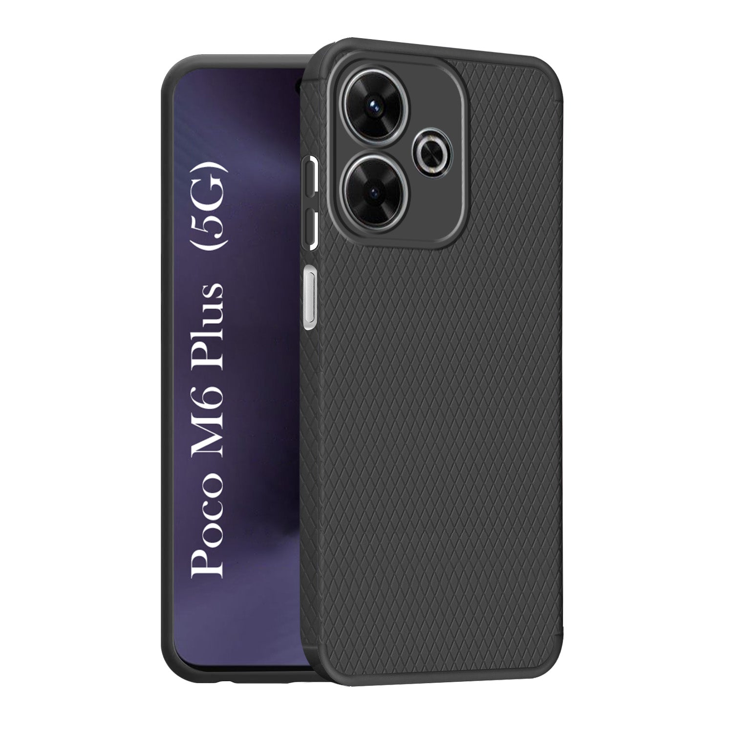 For Poco M6 Plus 5G Back Cover Case (Liquid Silicone | Side Grip | Camera Protection)