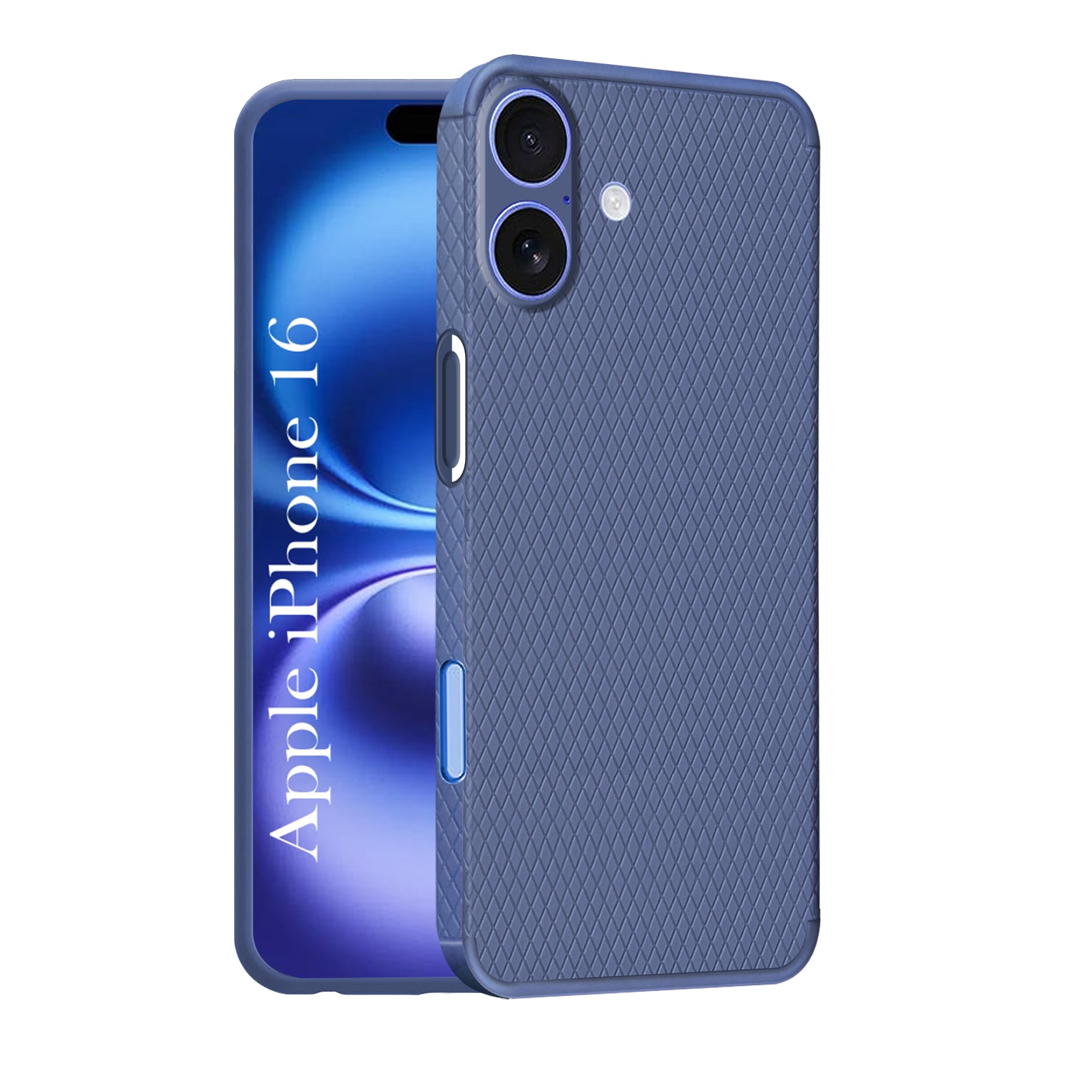 For Apple iPhone 16 Back Cover Case (Liquid Silicone | Side Grip | Camera Protection)
