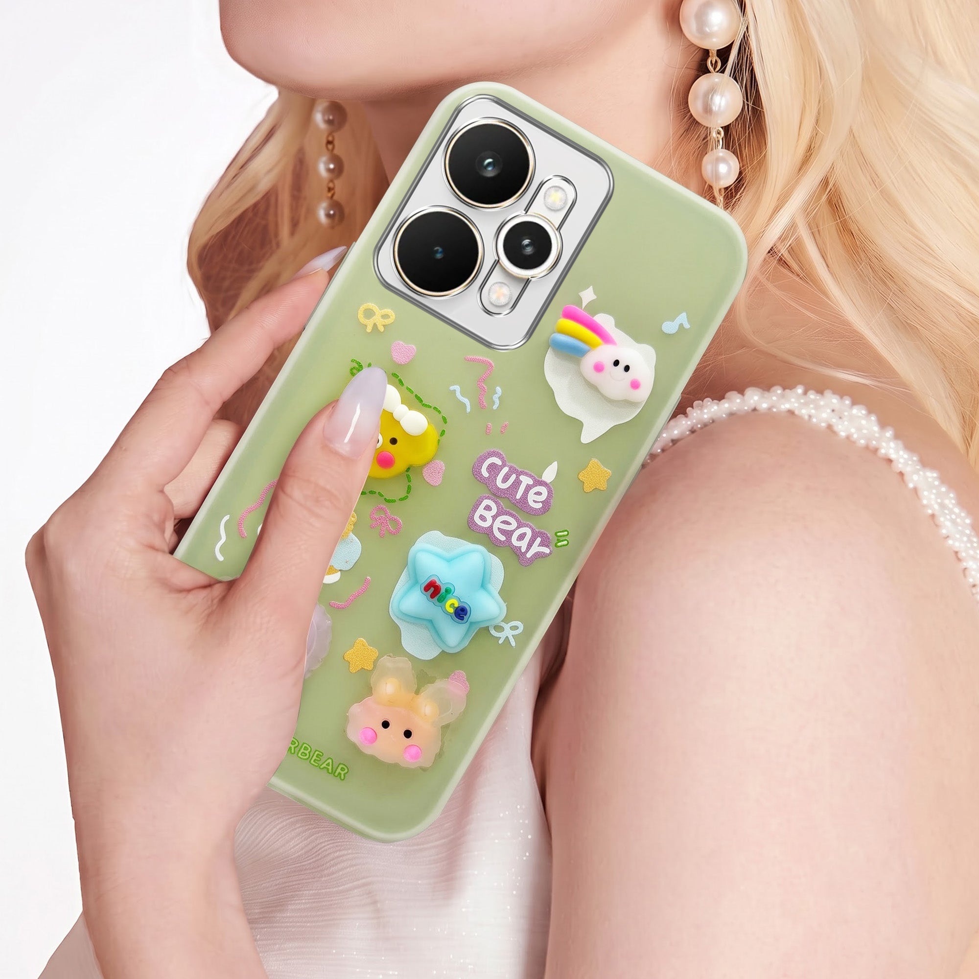 For Realme 15 Back Cover Case (3D Cute Cartoons | Hard Back Side Soft | Matte Premium Finish | HD Printing)