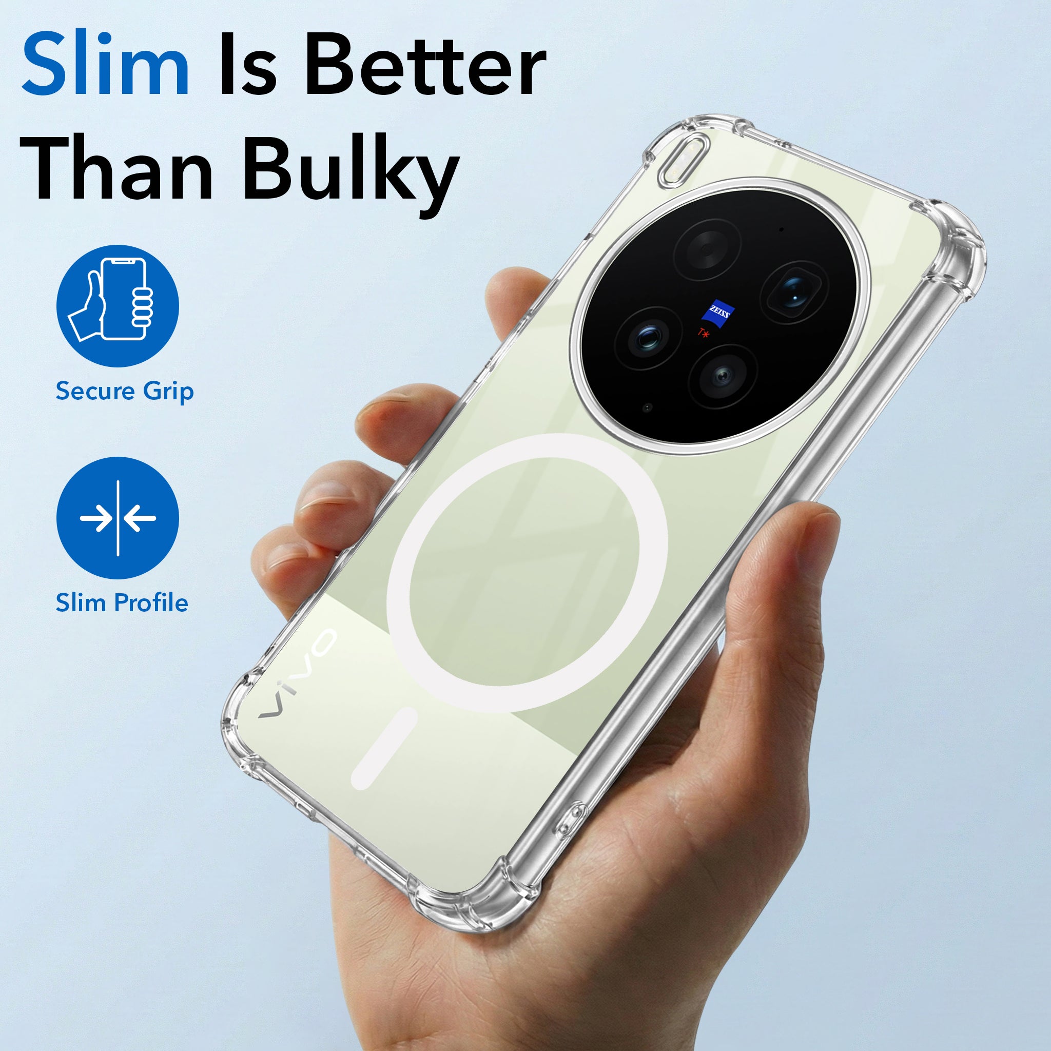 For Vivo X300 Ultra Back Cover Shockproof Crystal-Clear (Magsafe Wireless Support | Drop & Camera Protection | Hard Polycarbonate)