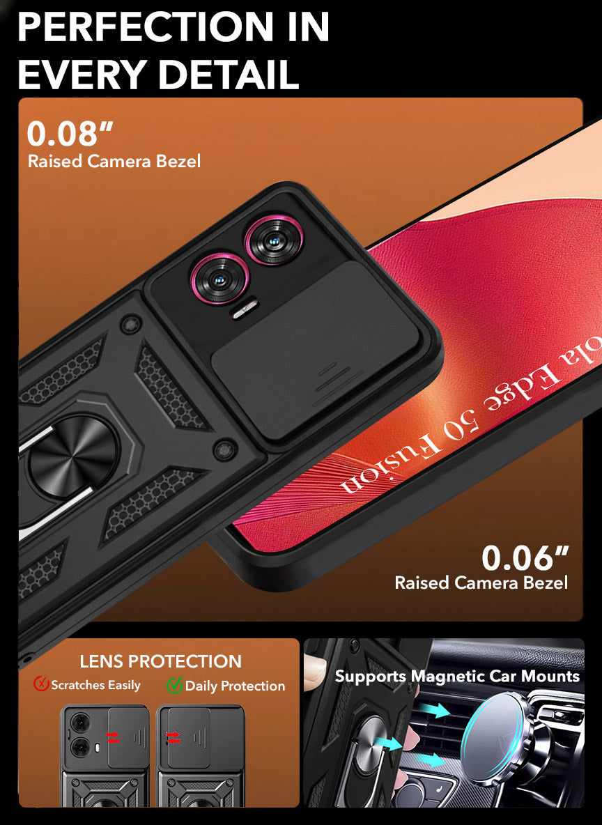 For Motorola Moto Edge 50 Fusion Back Cover Case (Hybrid Dual Armor Polycarbonate)