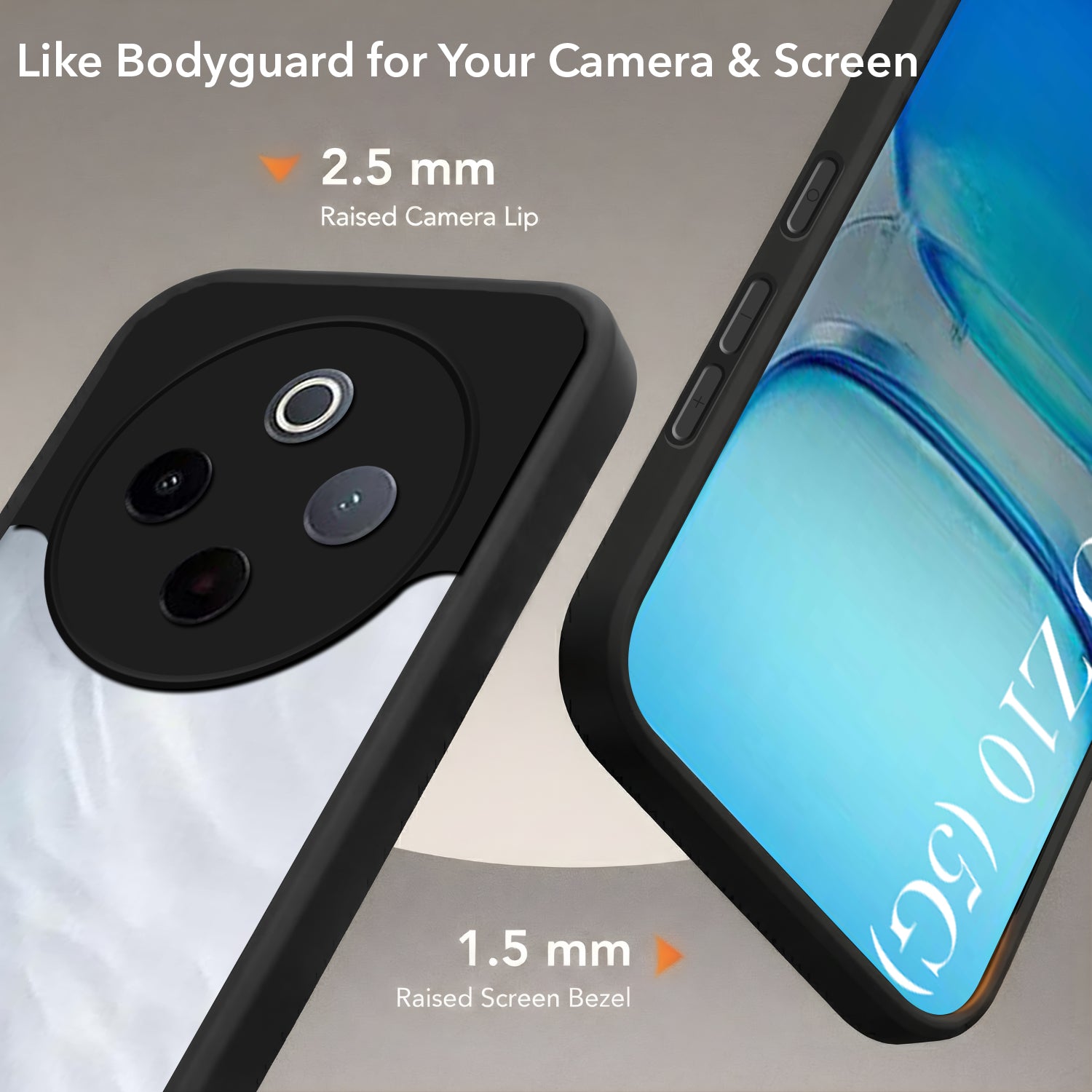 For Vivo iQOO Z10 Back Cover Case (Built-in Stand | Lifetime Anti Yellow | Kickstand Shockproof | Camera Protection | MagSafe Compatible)