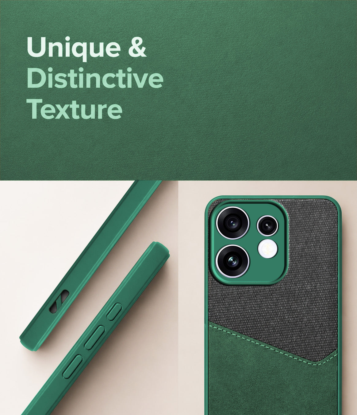 For Oppo Reno 16 Back Cover Case (Dual PU Leather Stitch | Professional Minimalist | Soft and Flexible)